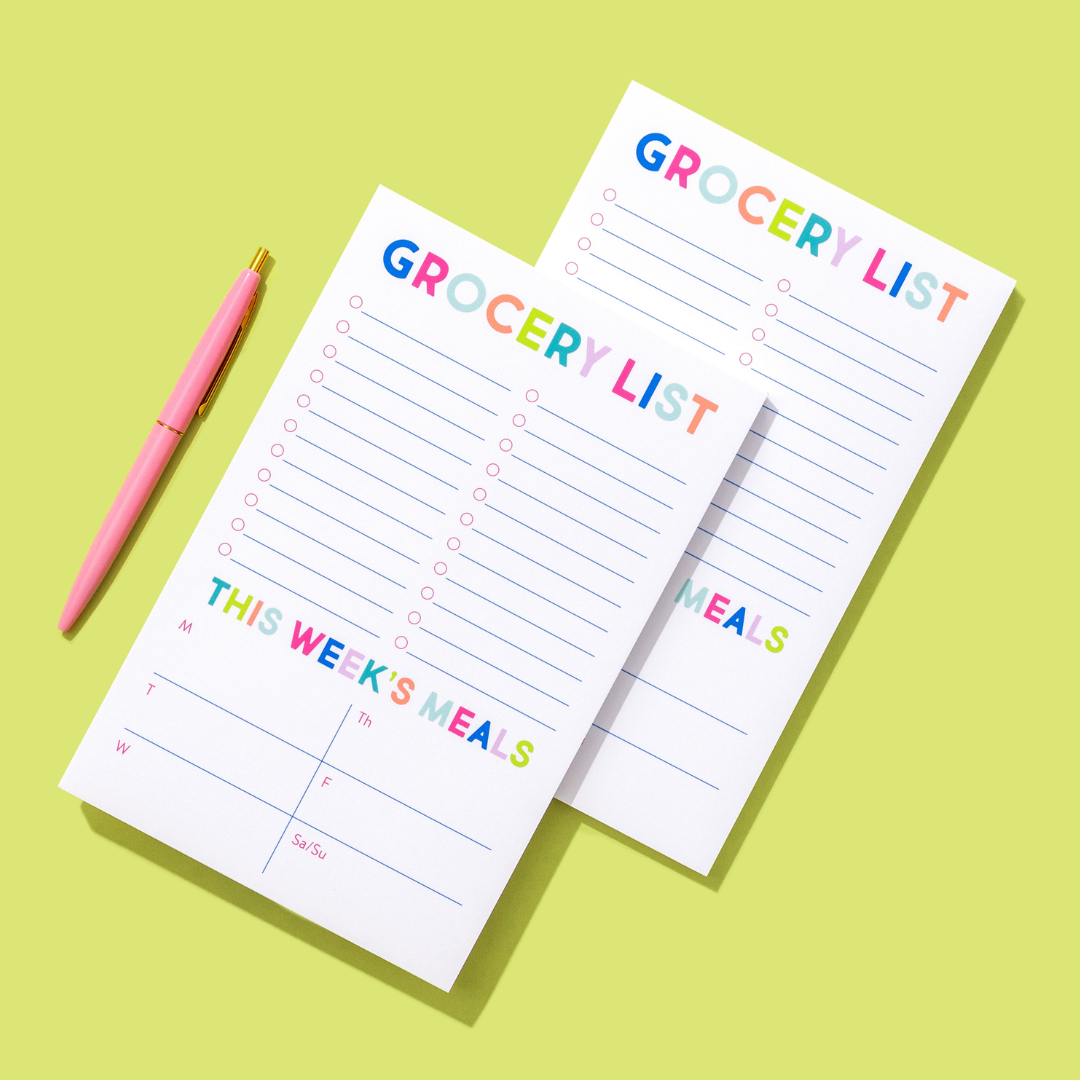 Grocery Meal Planning Notepad