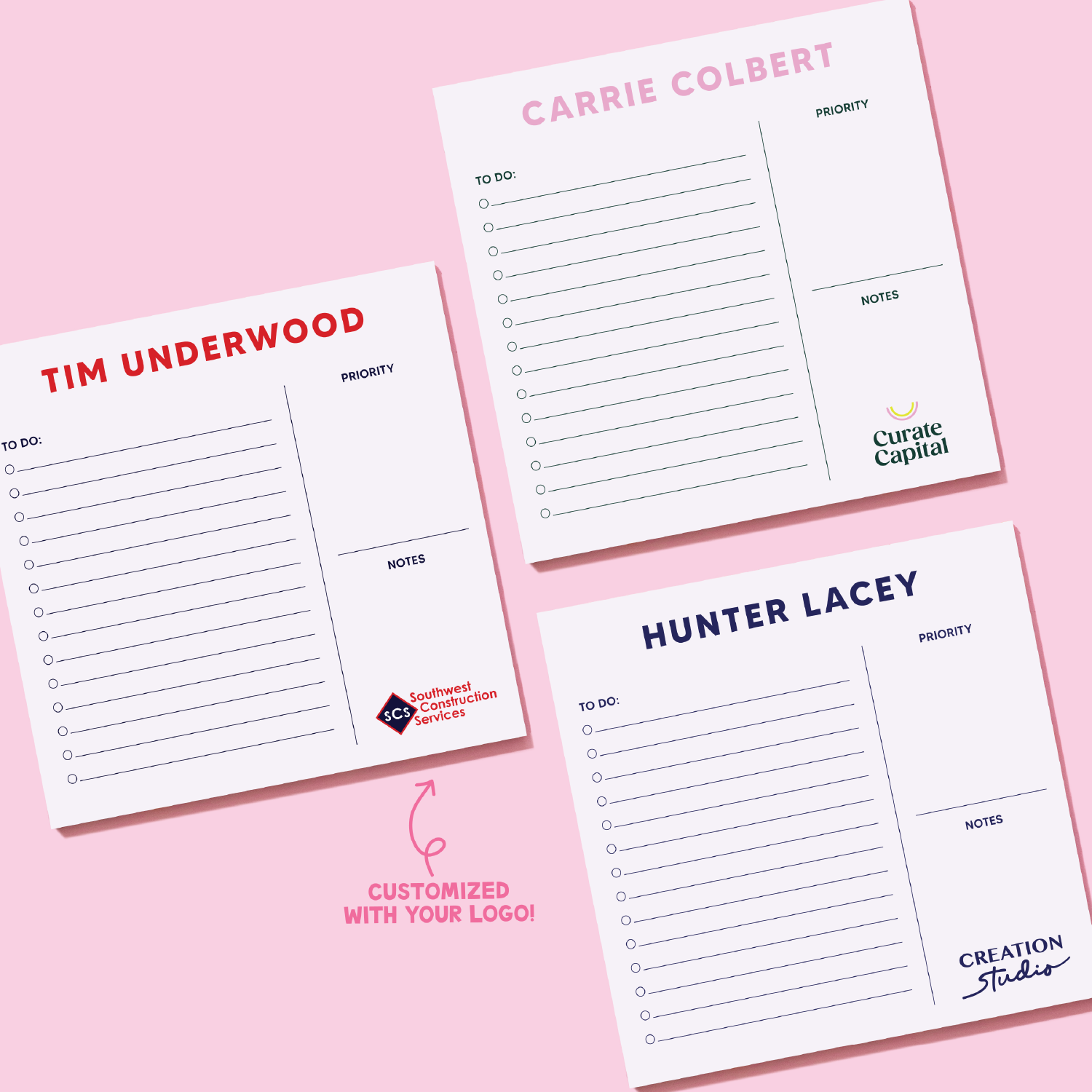 Personalized Branded Task Notepad