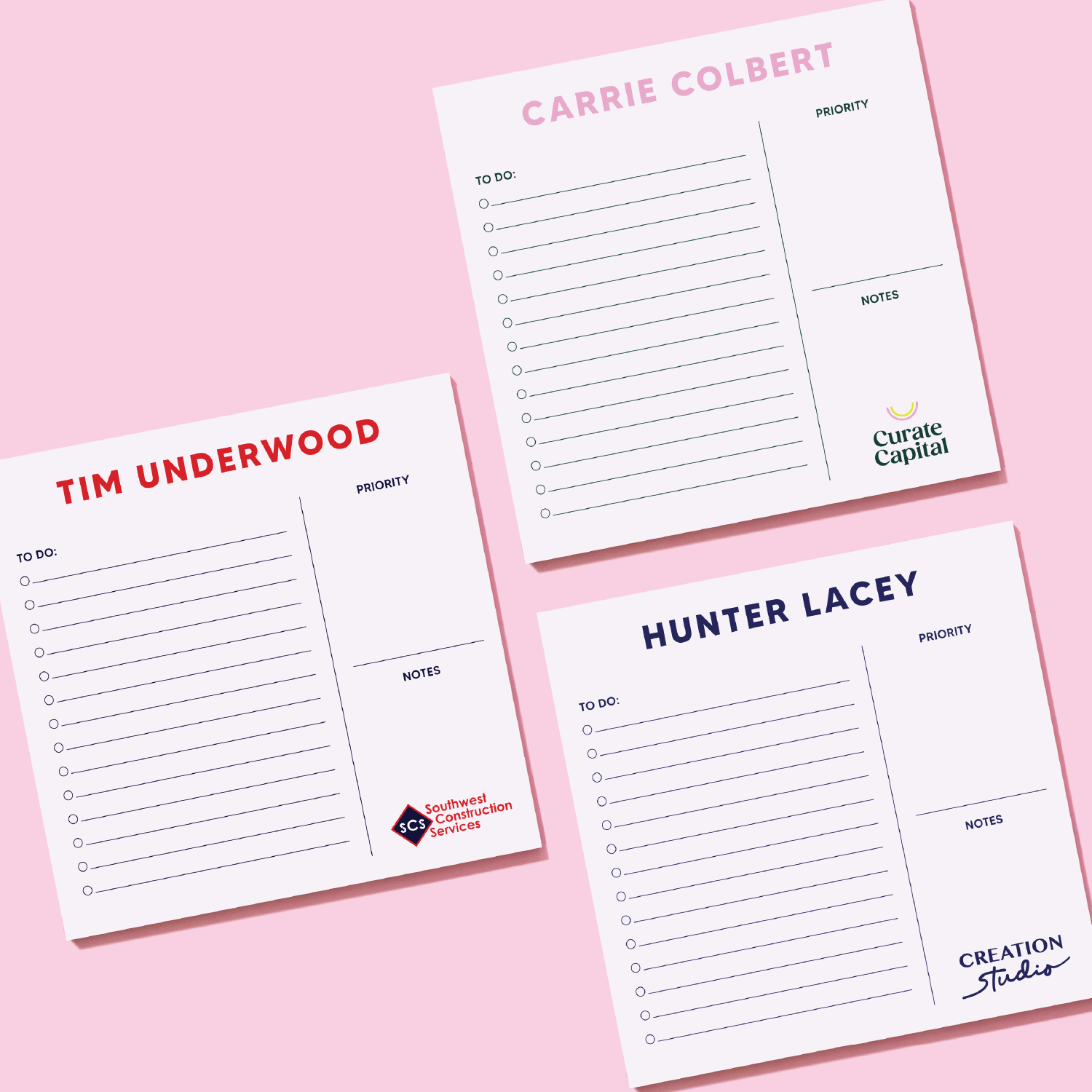Personalized Branded Task Notepad