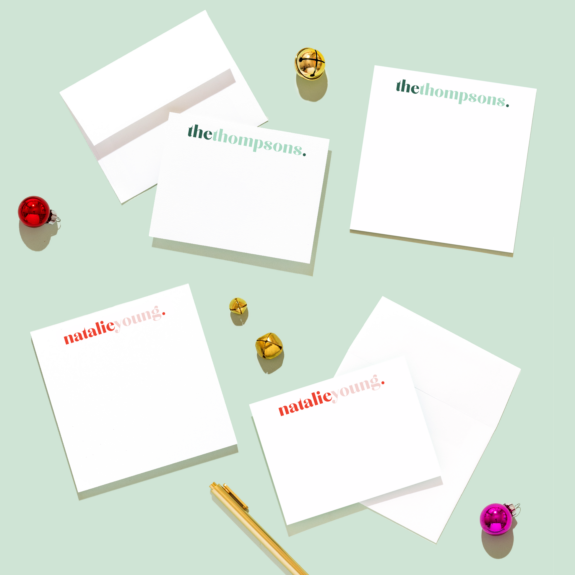 Holiday Cheerful Dot Stationery and Notepad Bundle