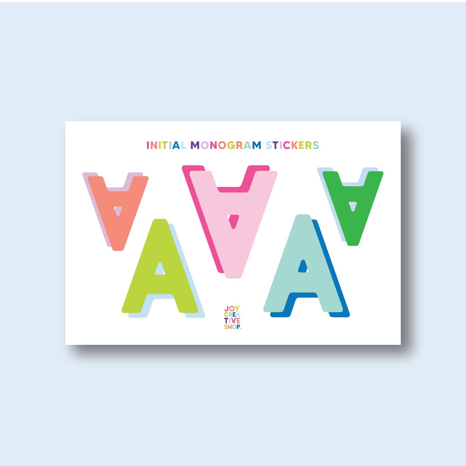 Vinyl Alphabet Stickers - Single Letter Sheets