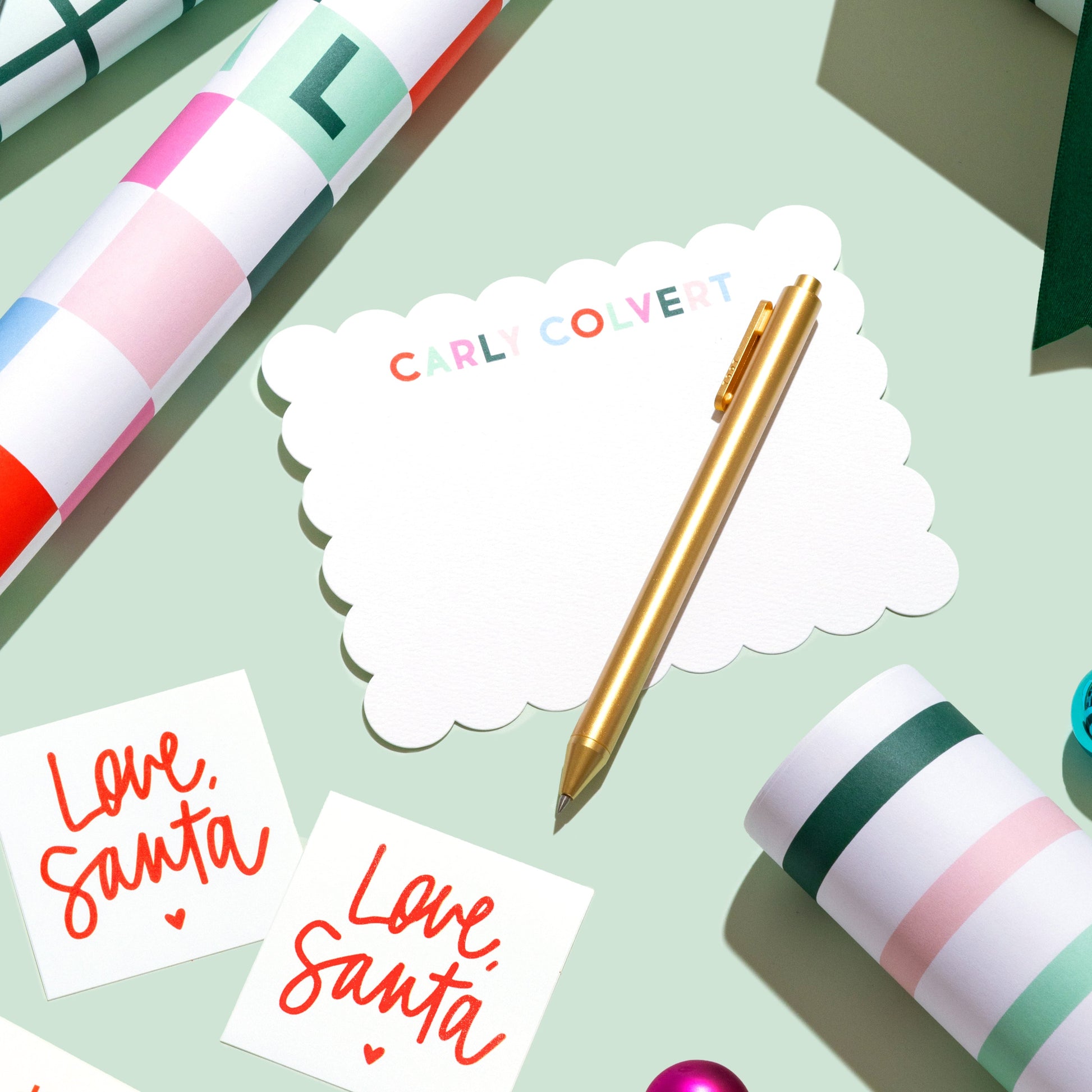 Scallop Holiday Multicolored Stationery