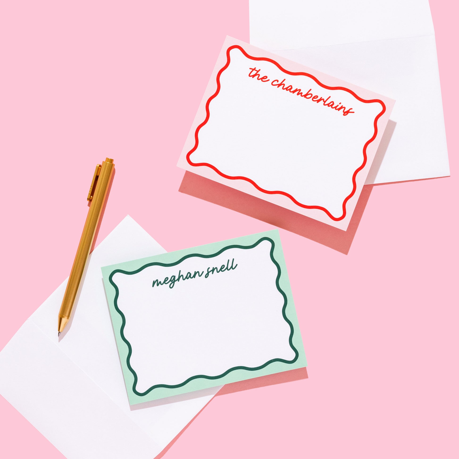 Holiday Wavy Personalized Stationery
