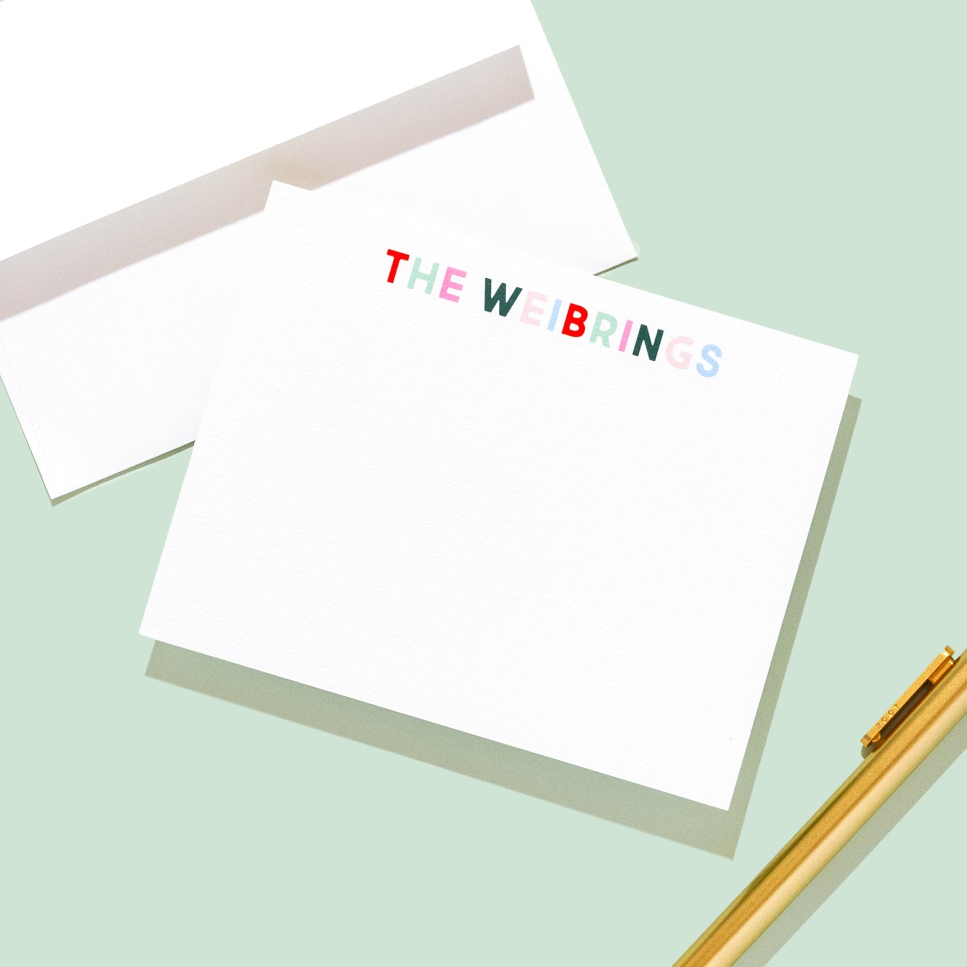 Holiday Multicolored Personalized Stationery