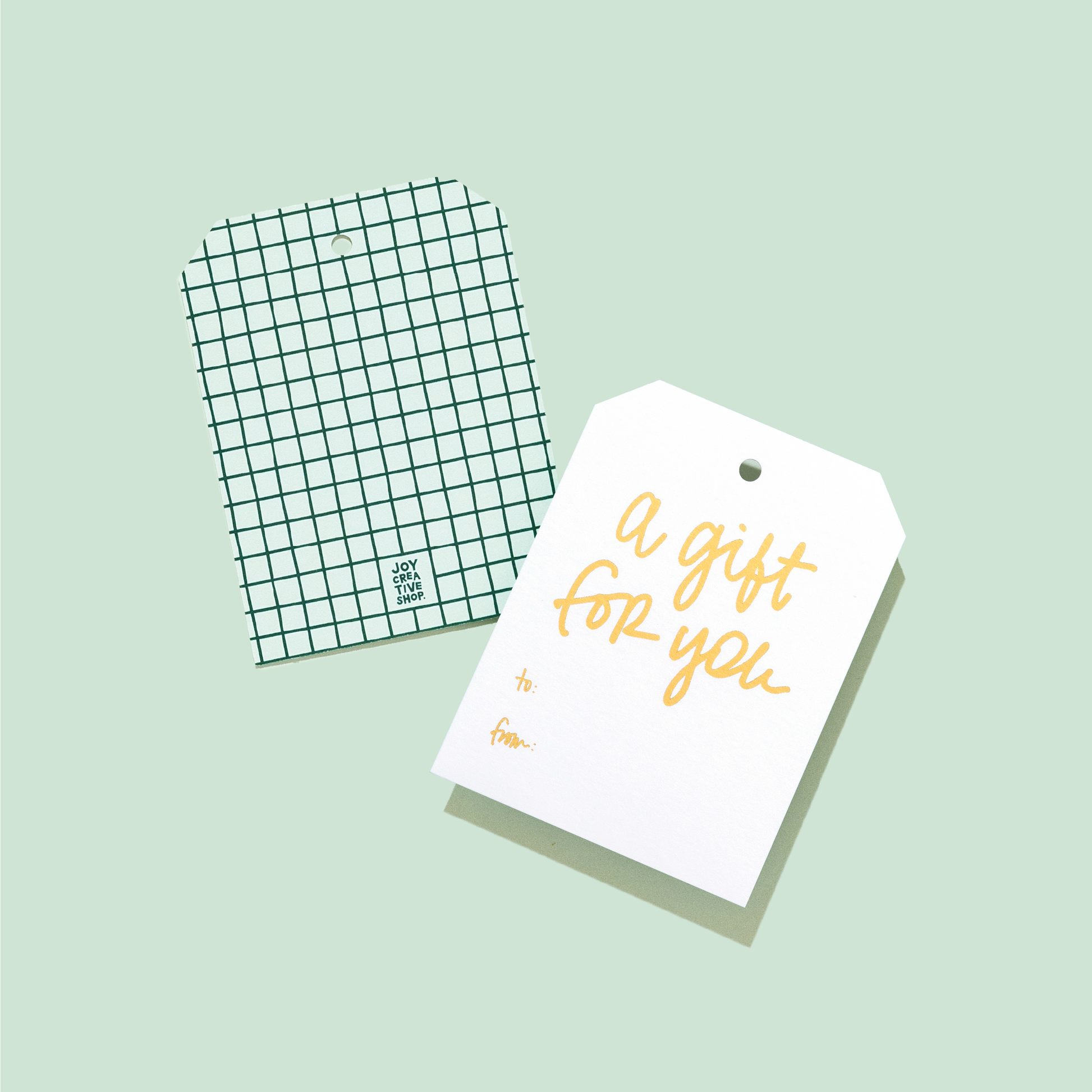 Gold Foil "A Gift for You" Gift Tags - Holiday