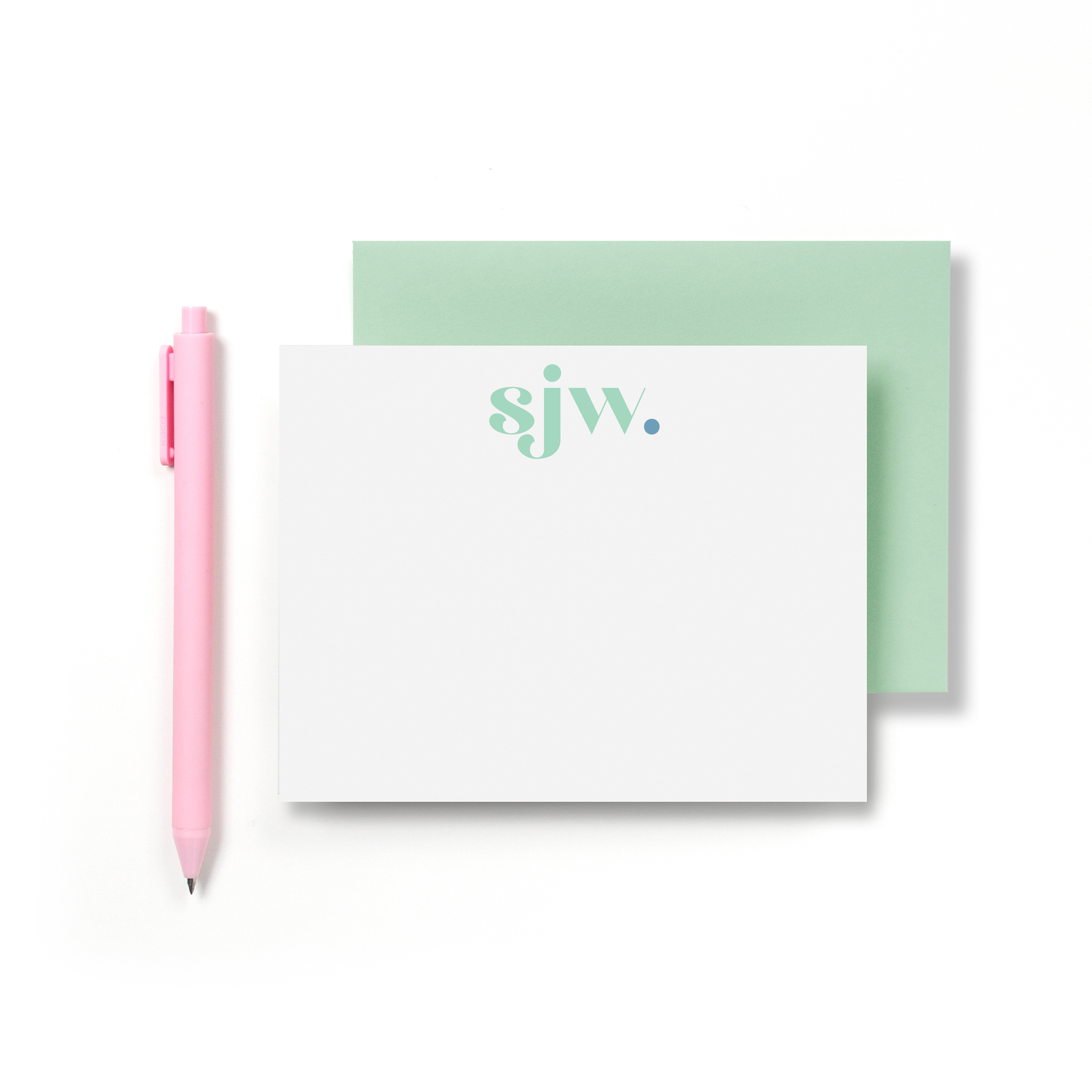 Cheerful Dot Monogram Personalized Stationery