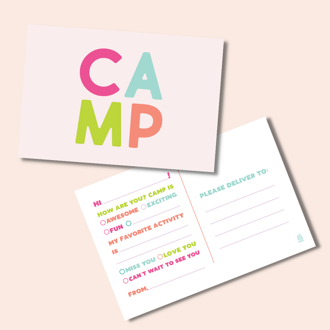 Camp Postcard - Pink