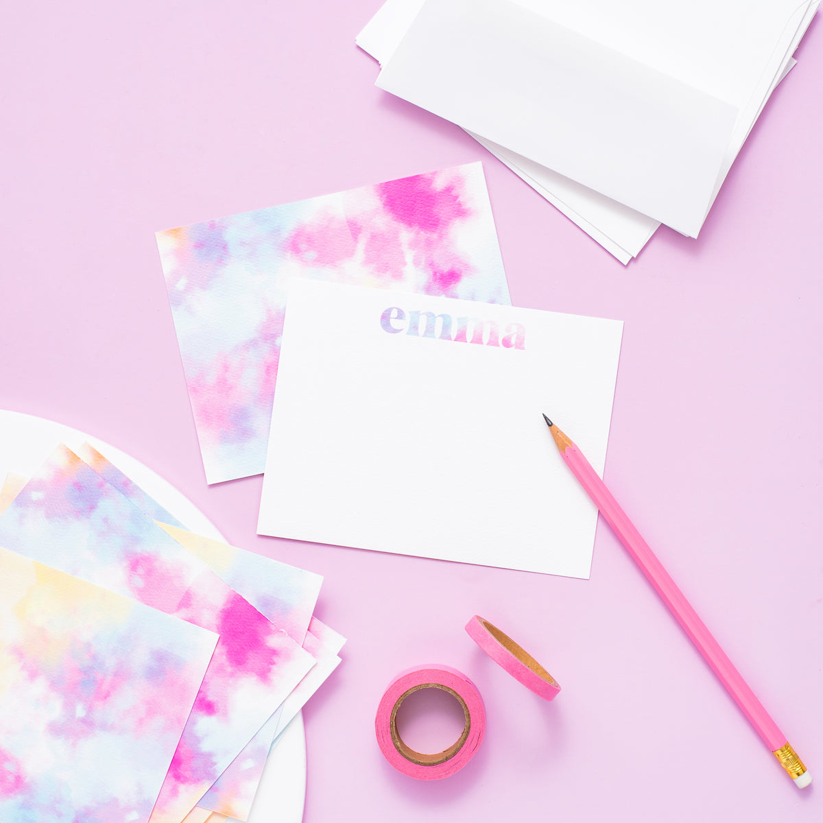 Tie Dye Collection Personalized Stationery