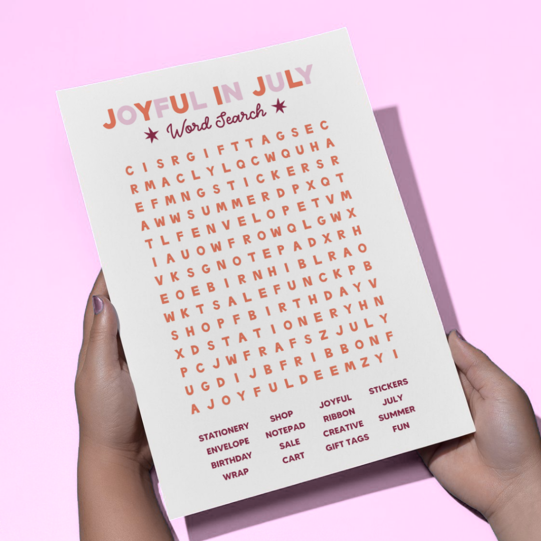 FREE Joyful in July 2026 Word Search Printable