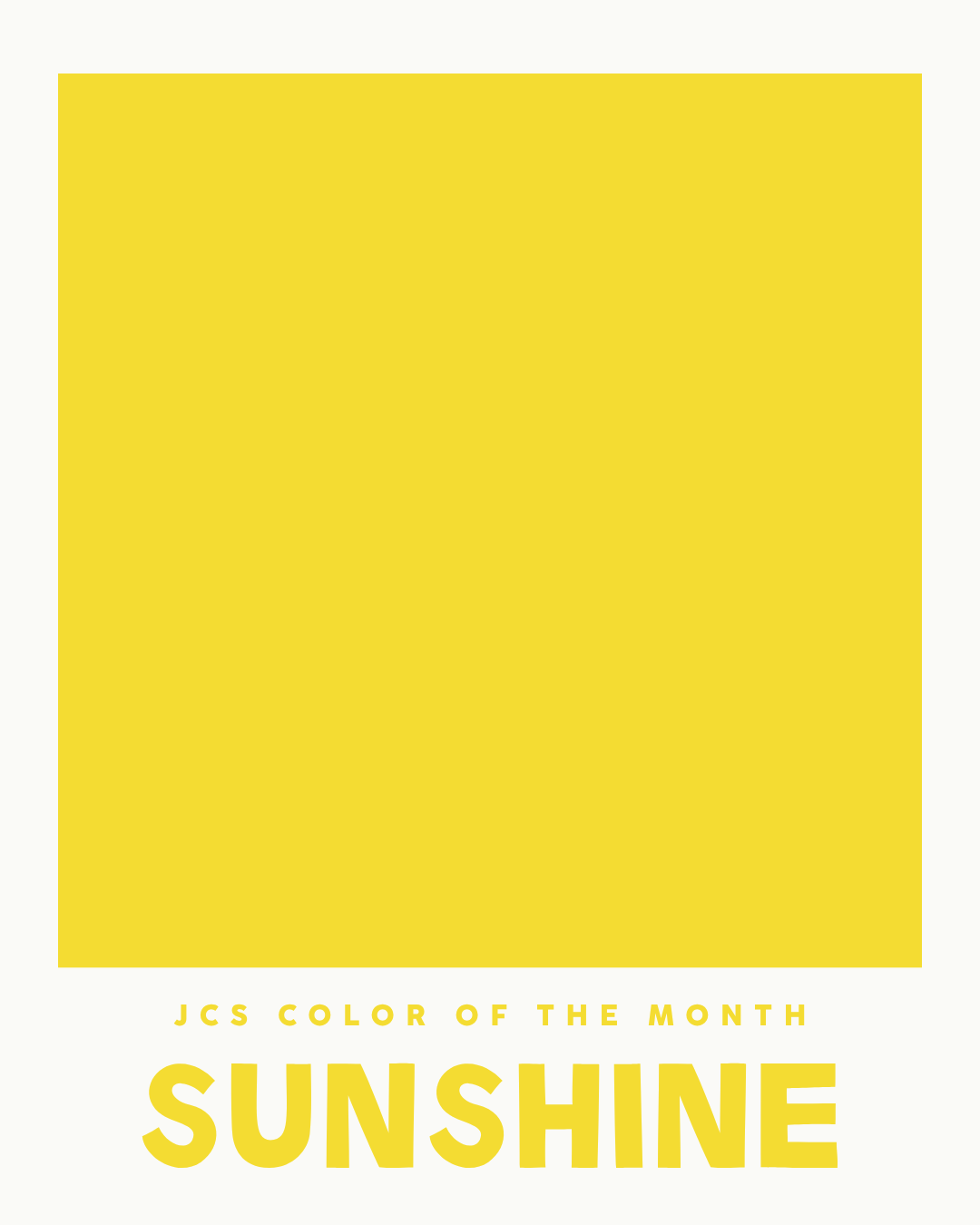 June Color of the Month: Sunshine