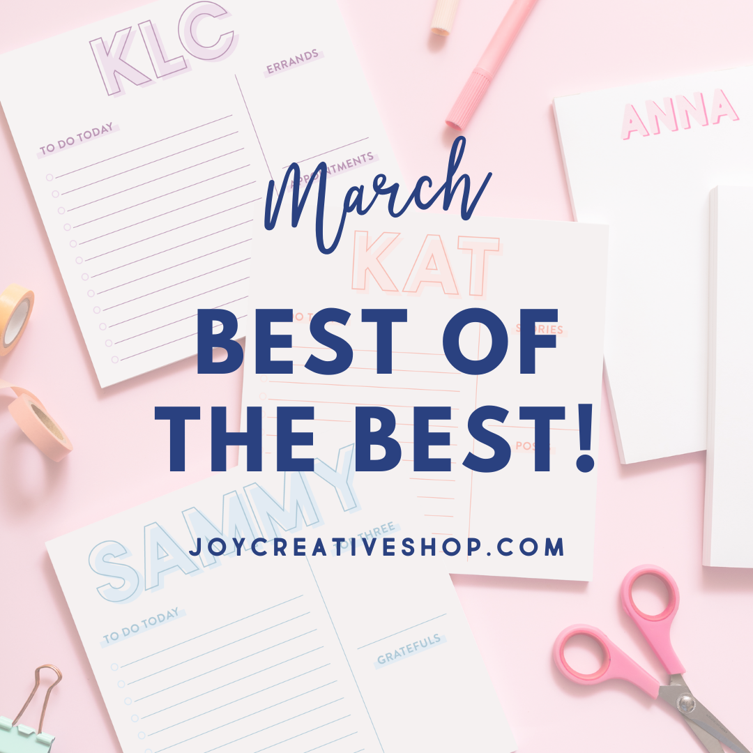 March Best Sellers
