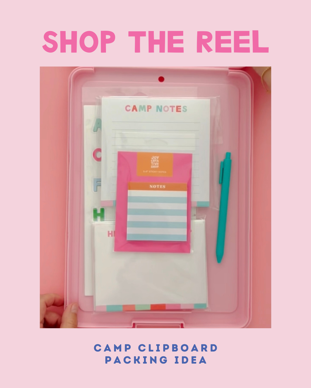 Shop the Reel : Camp Clipboard Packing Idea