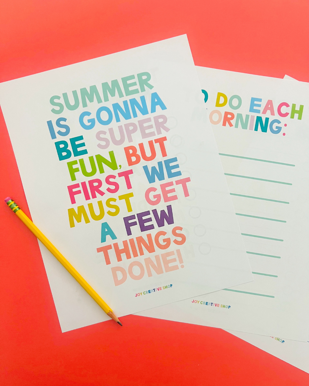 FREE Summer Printables : Morning List, Packing List & Bucket List