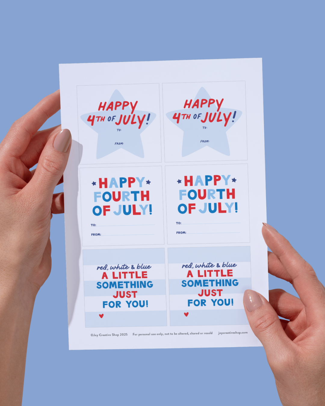 FREE Fourth of July Gift Tags Printable