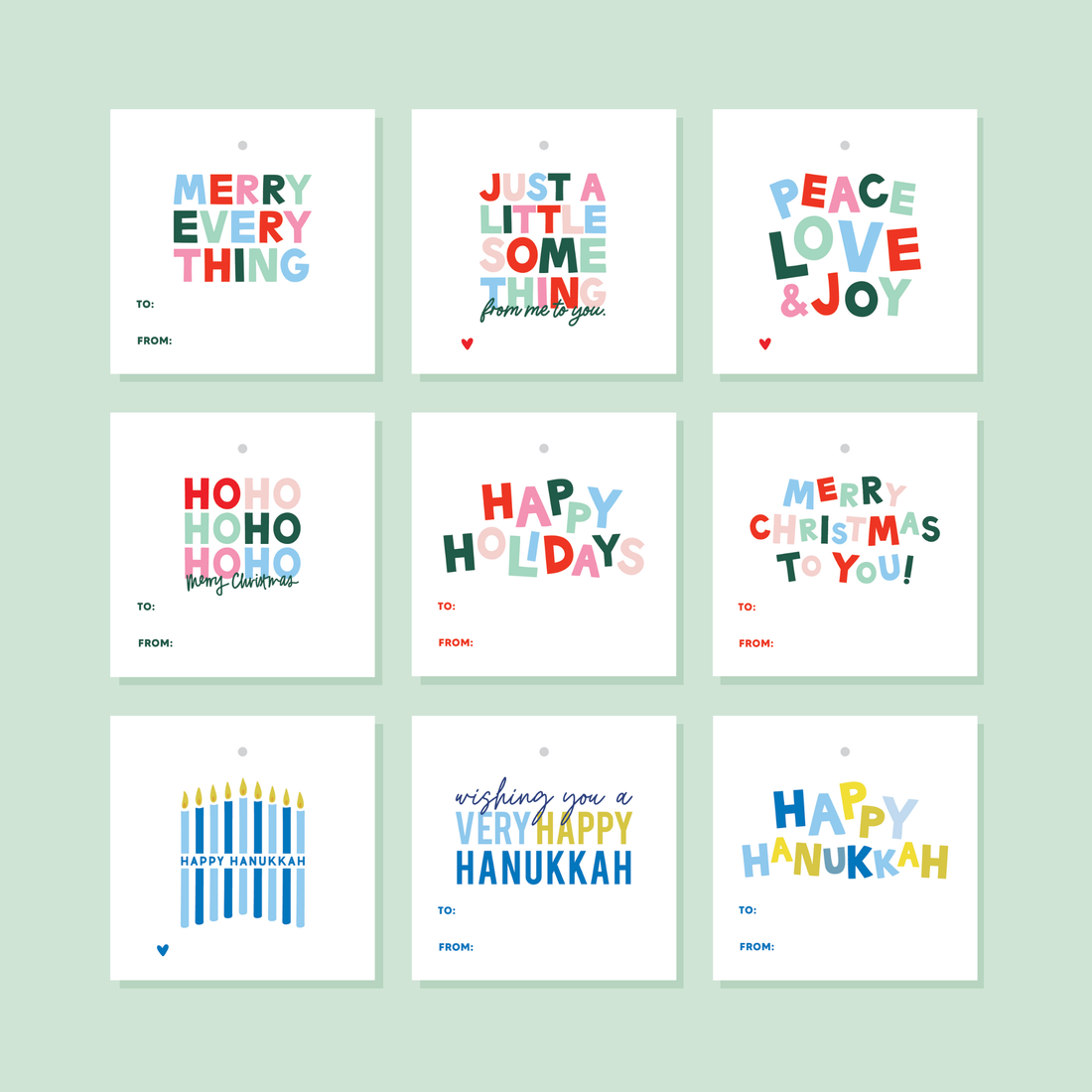 FREE Printables: Holiday & Hanukkah 2025 Gift Tags