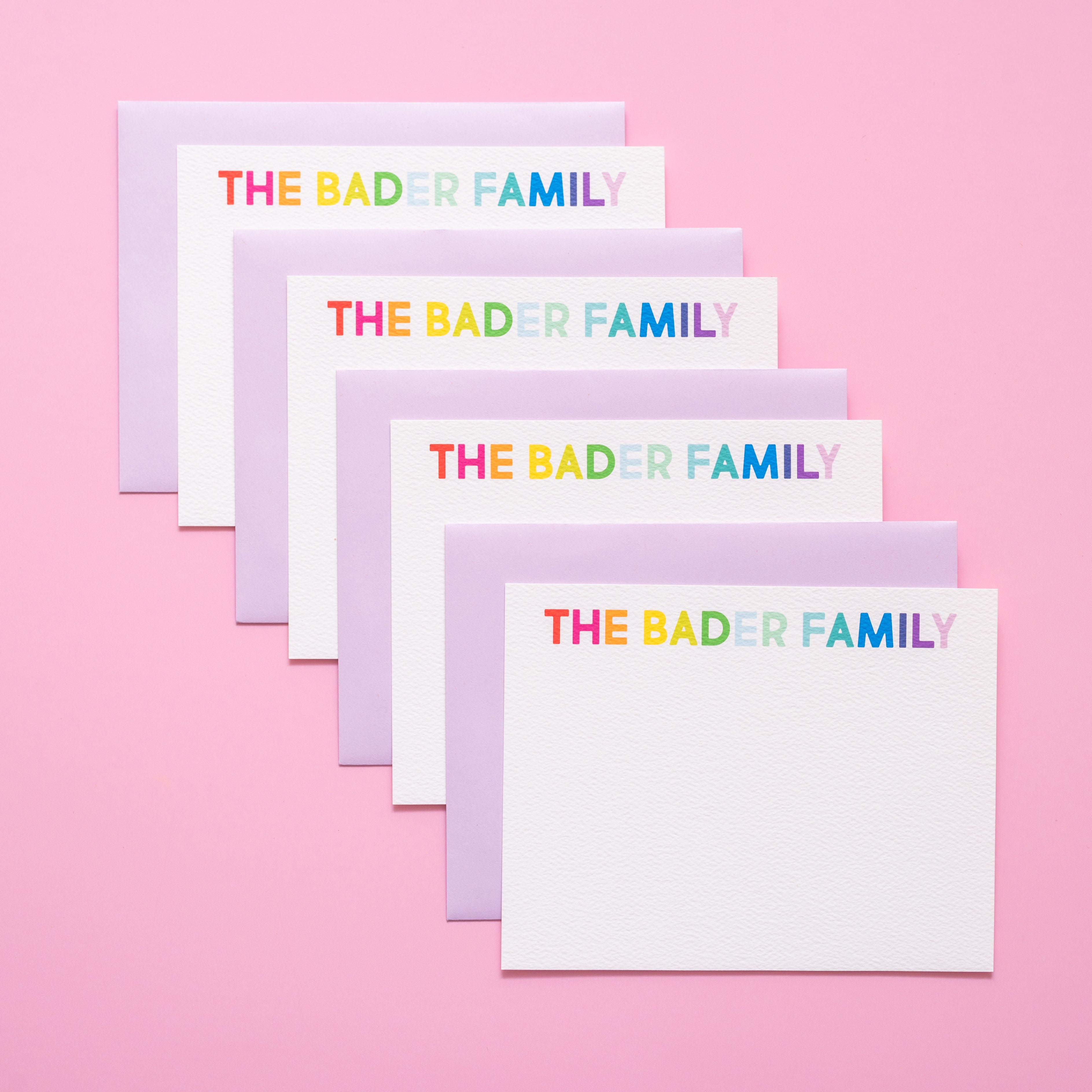 Multicolored Stationery