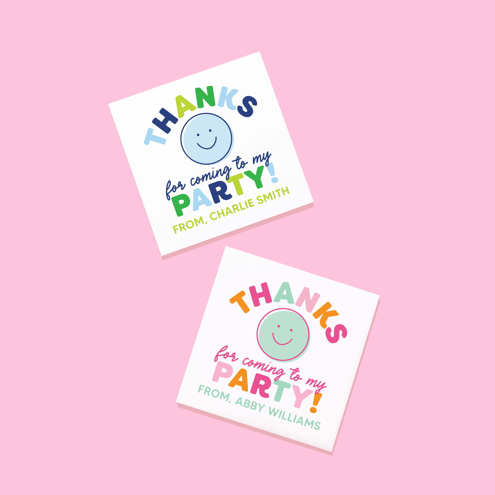Party Favor Personalized Square Stickers