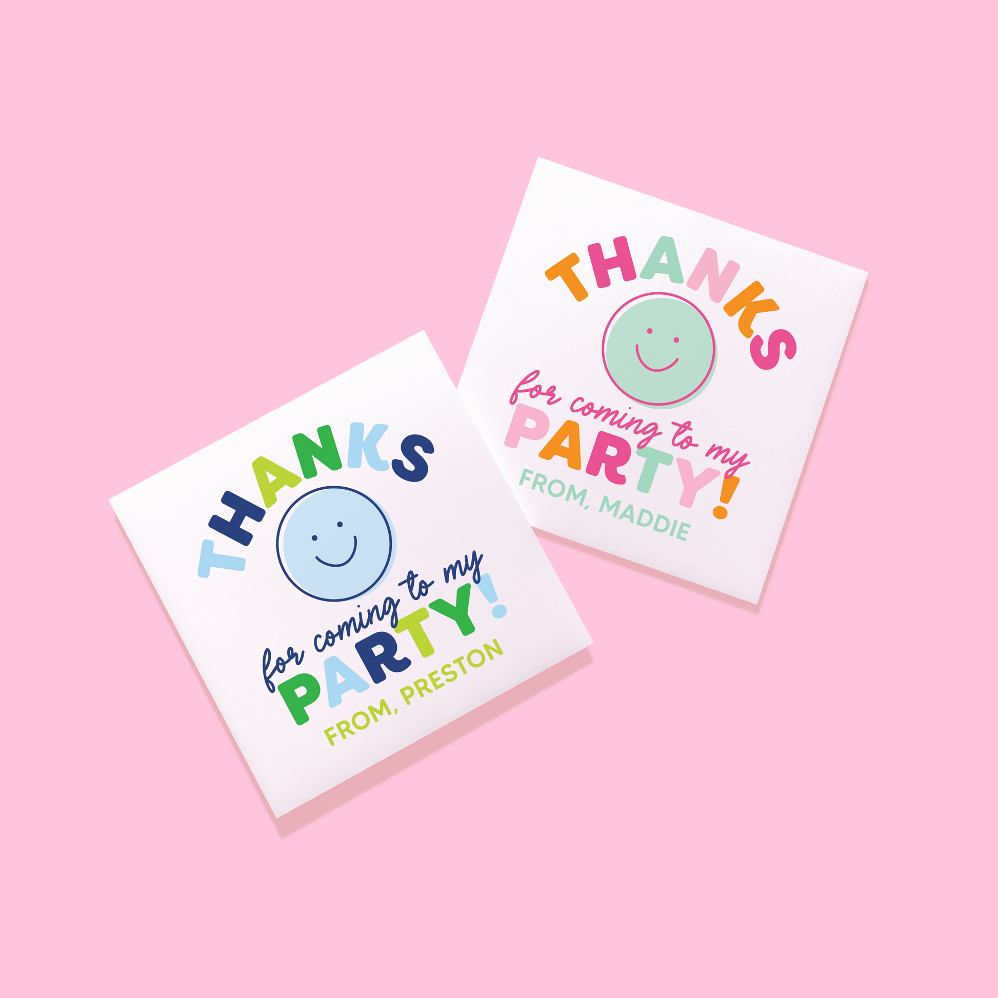 Party Favor Personalized Square Stickers