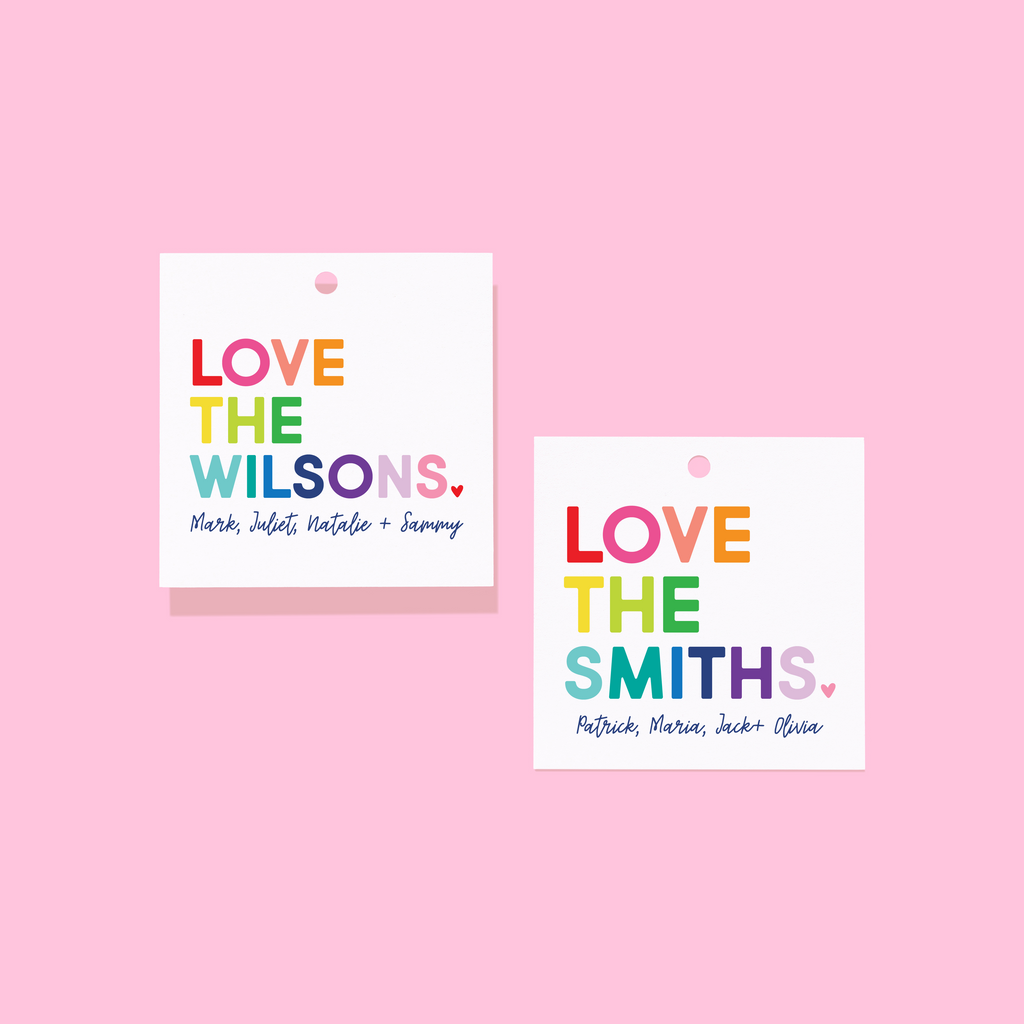Rainbow Family Gift Tag