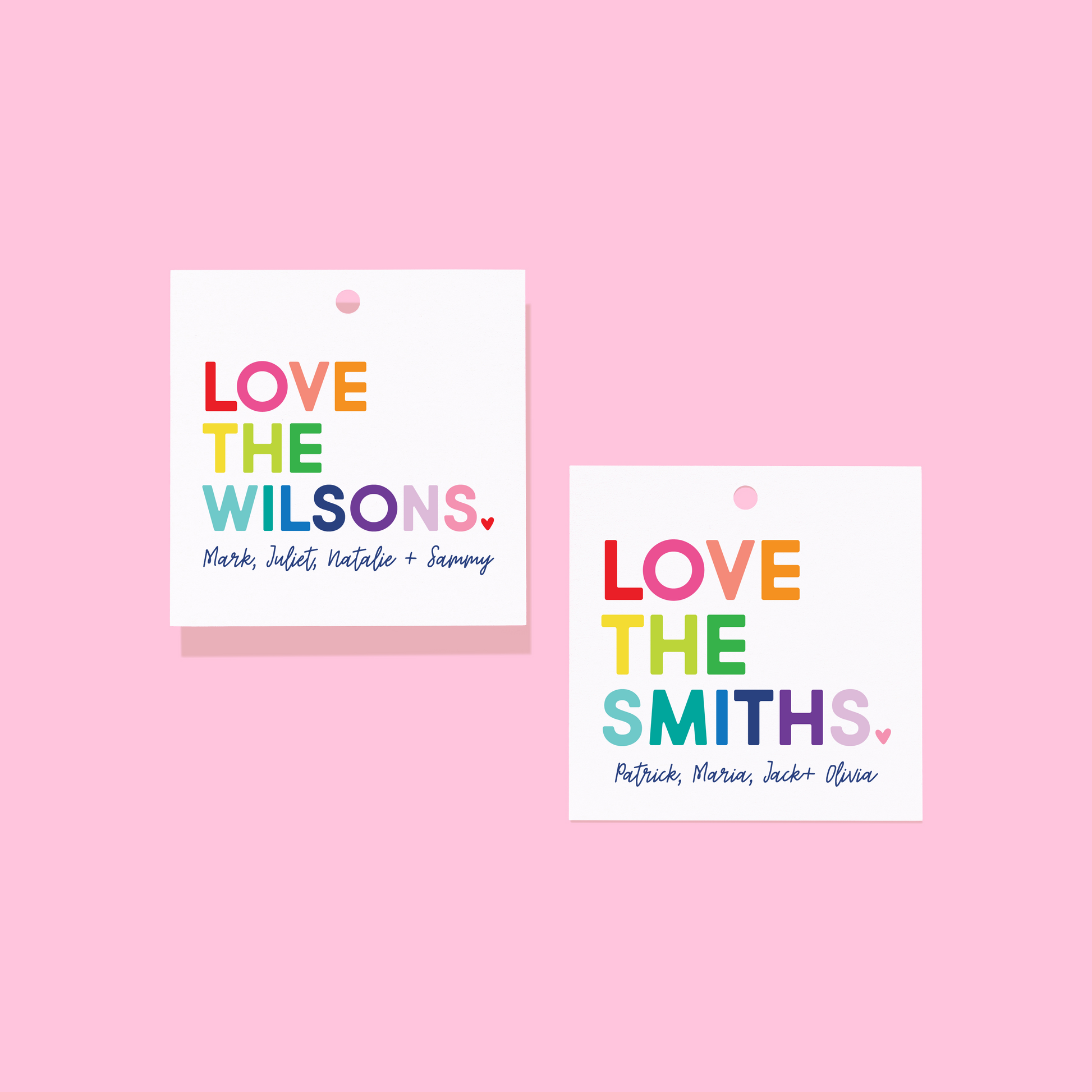 Rainbow Family Gift Tag