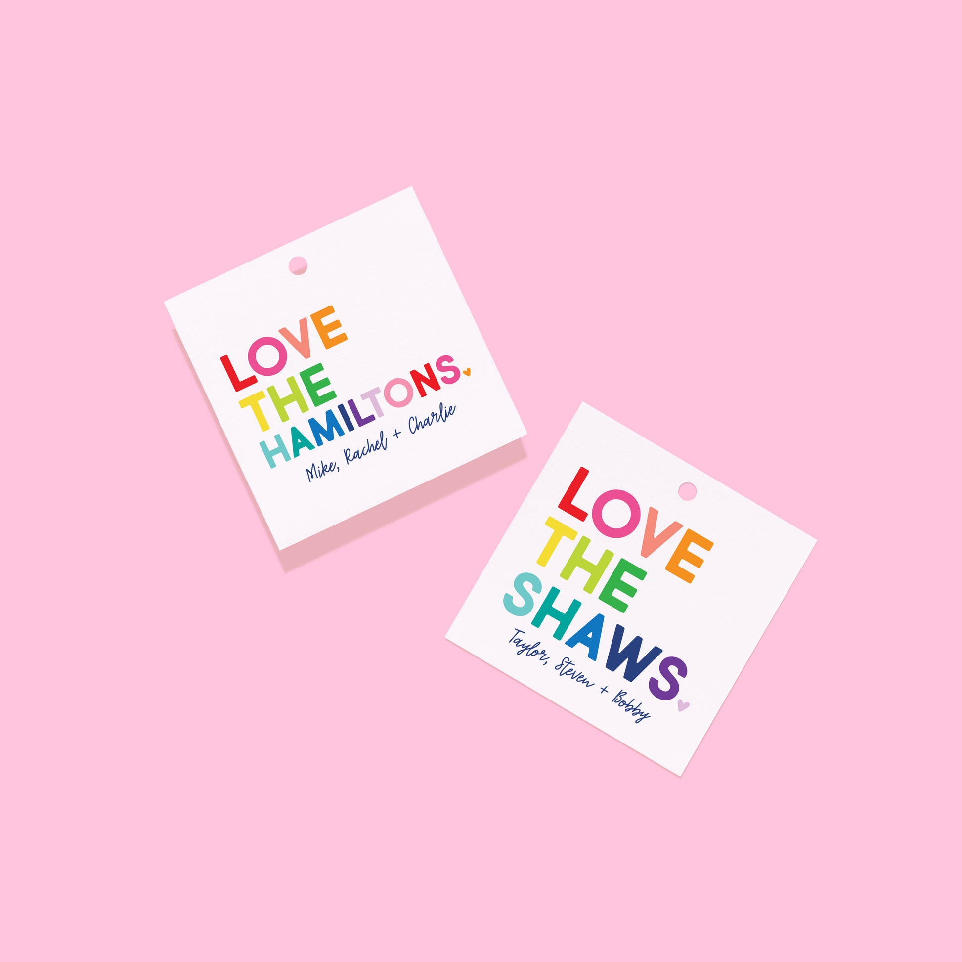 Rainbow Family Gift Tag