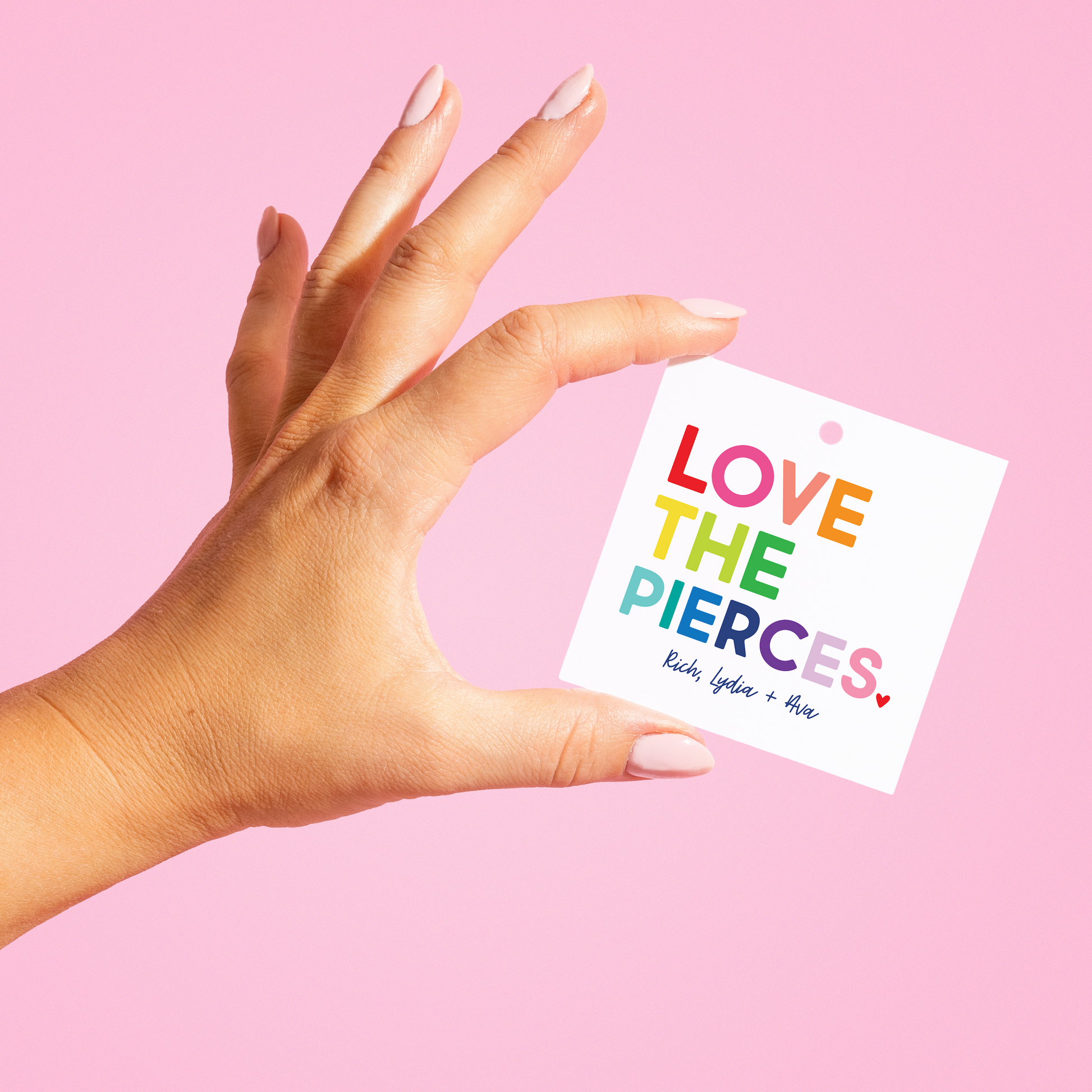 Rainbow Family Gift Tag