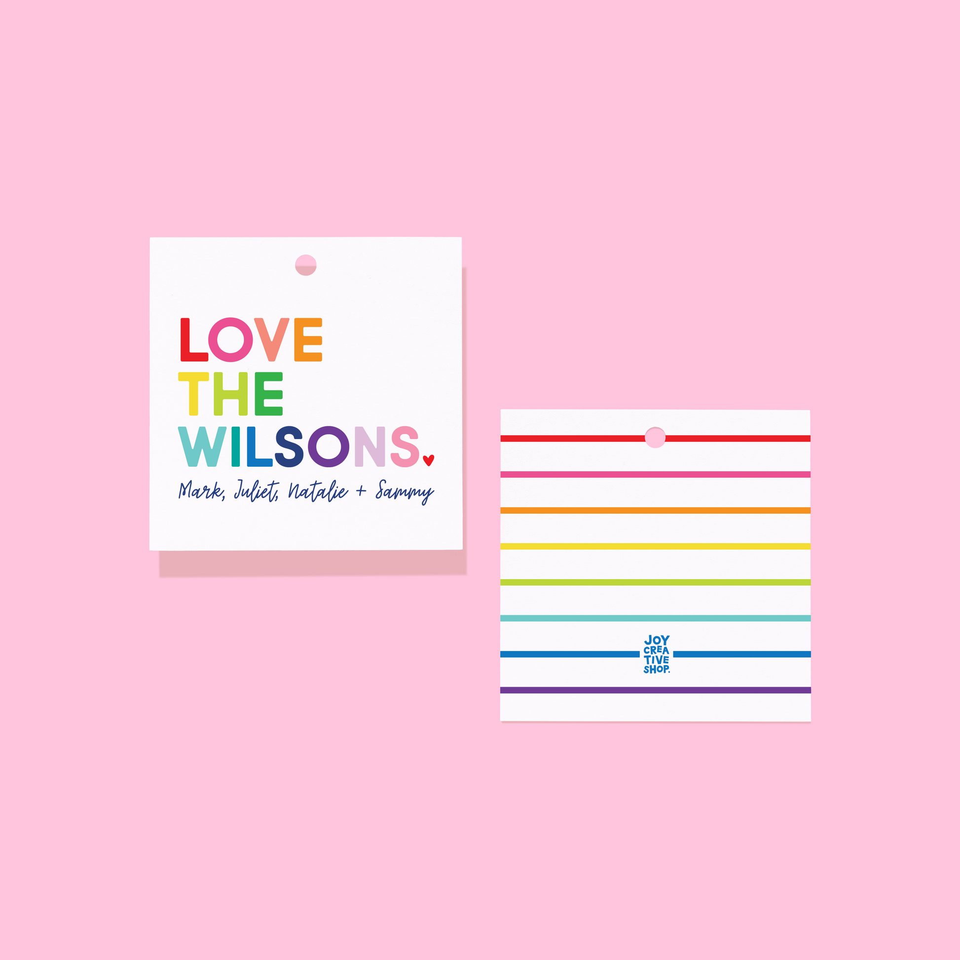 Rainbow Family Gift Tag
