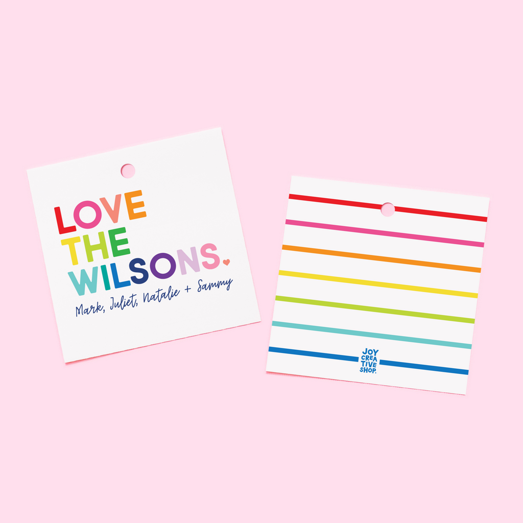 Rainbow Family Gift Tag