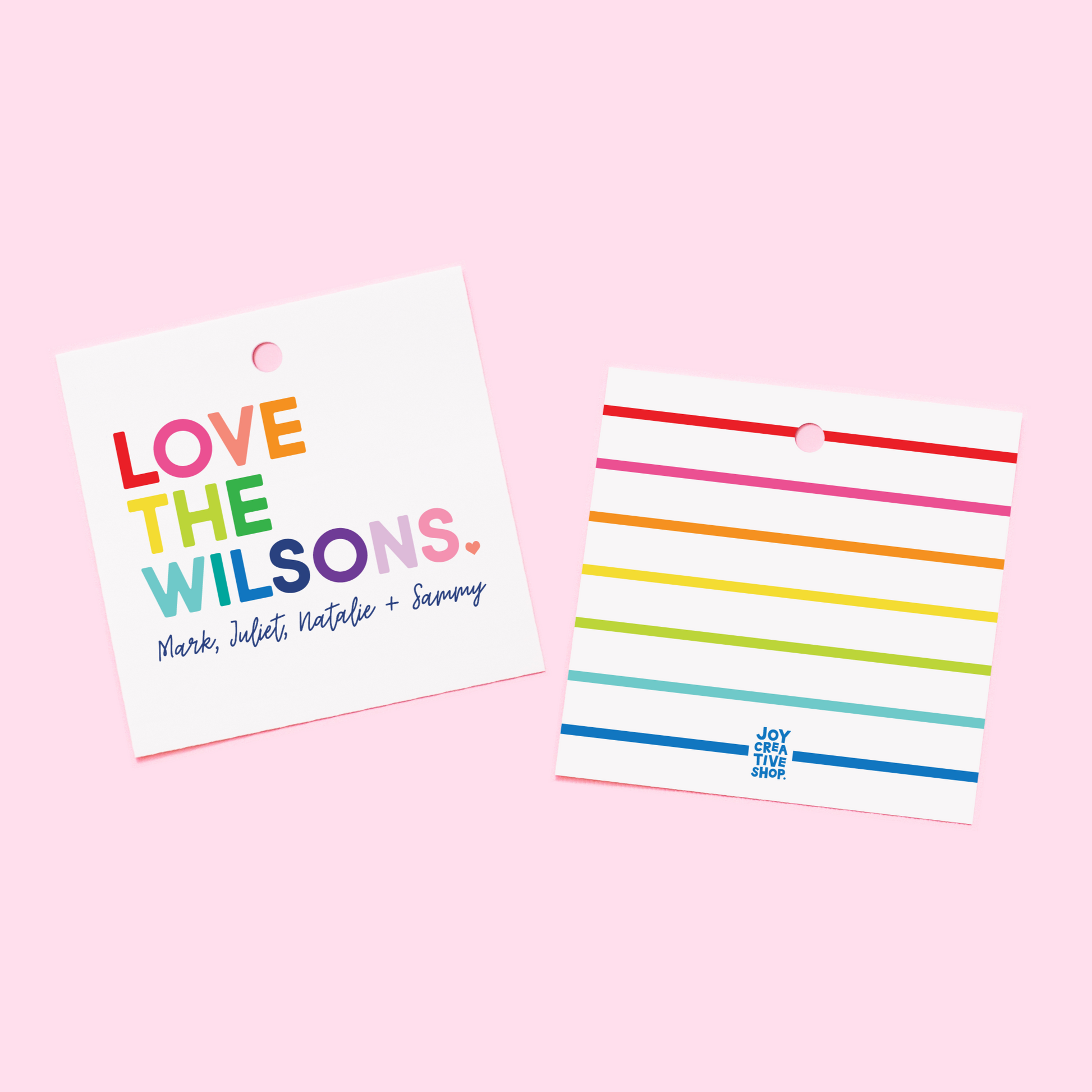 Rainbow Family Gift Tag