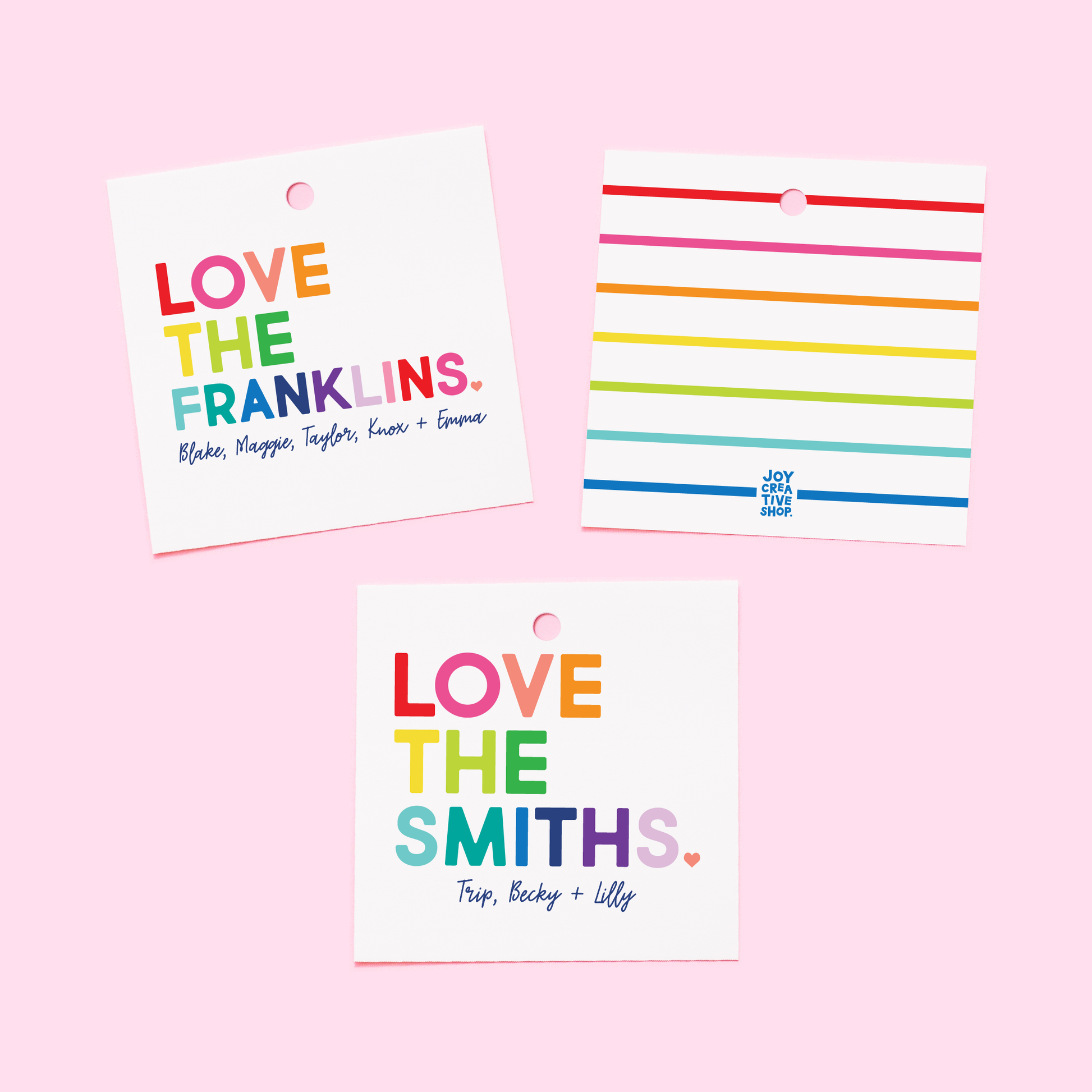 Rainbow Family Gift Tag