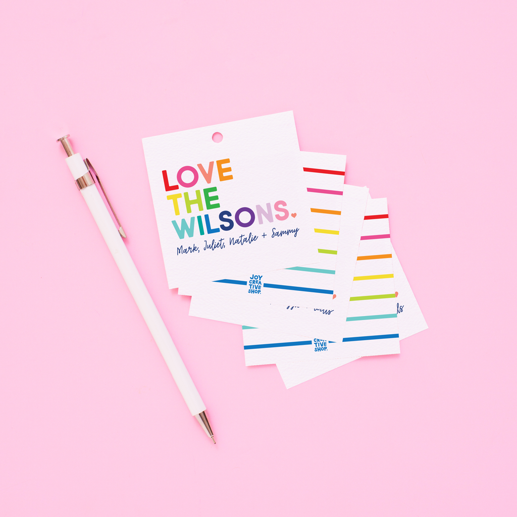 Rainbow Family Gift Tag