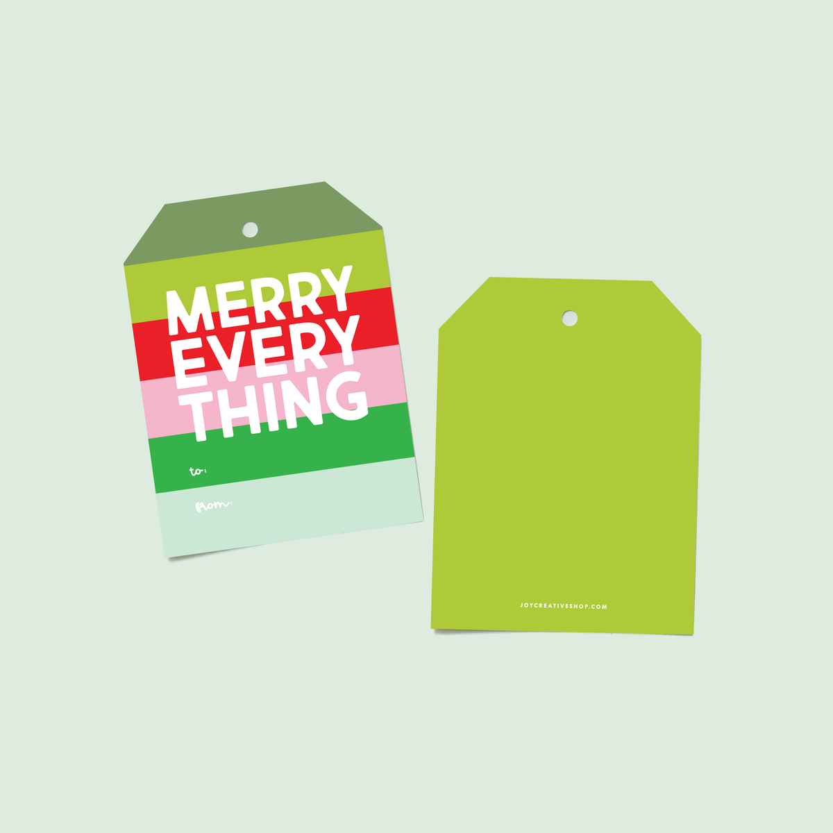 To From Gift Tag | Merry Everything - Brights