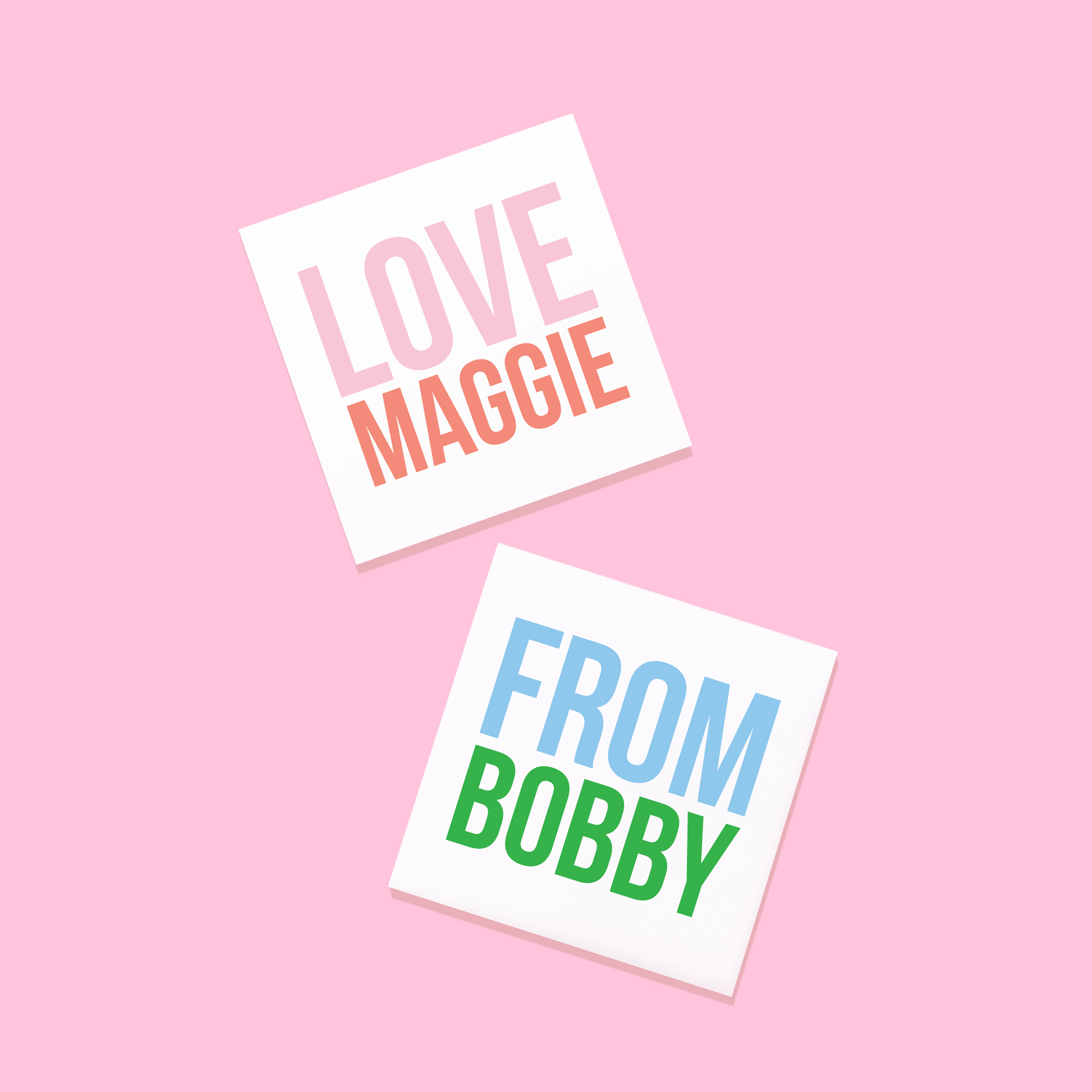 Love/From Personalized Gift Stickers