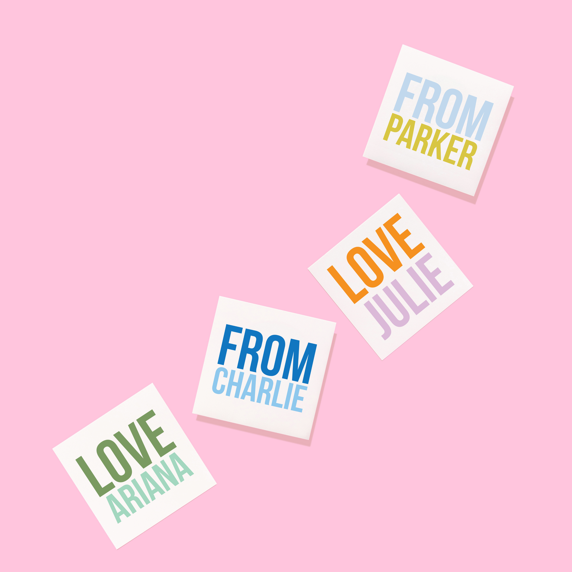 Love/From Personalized Gift Stickers