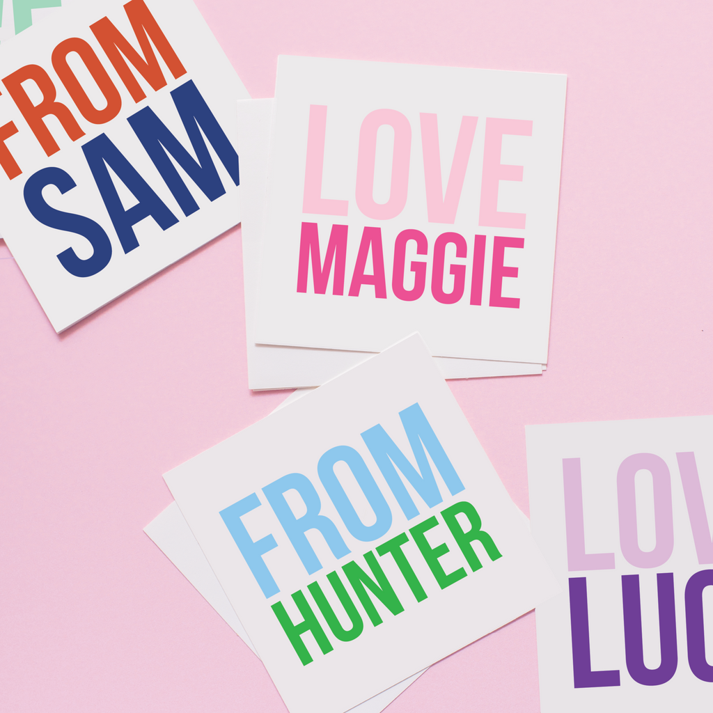 Love/From Personalized Gift Stickers
