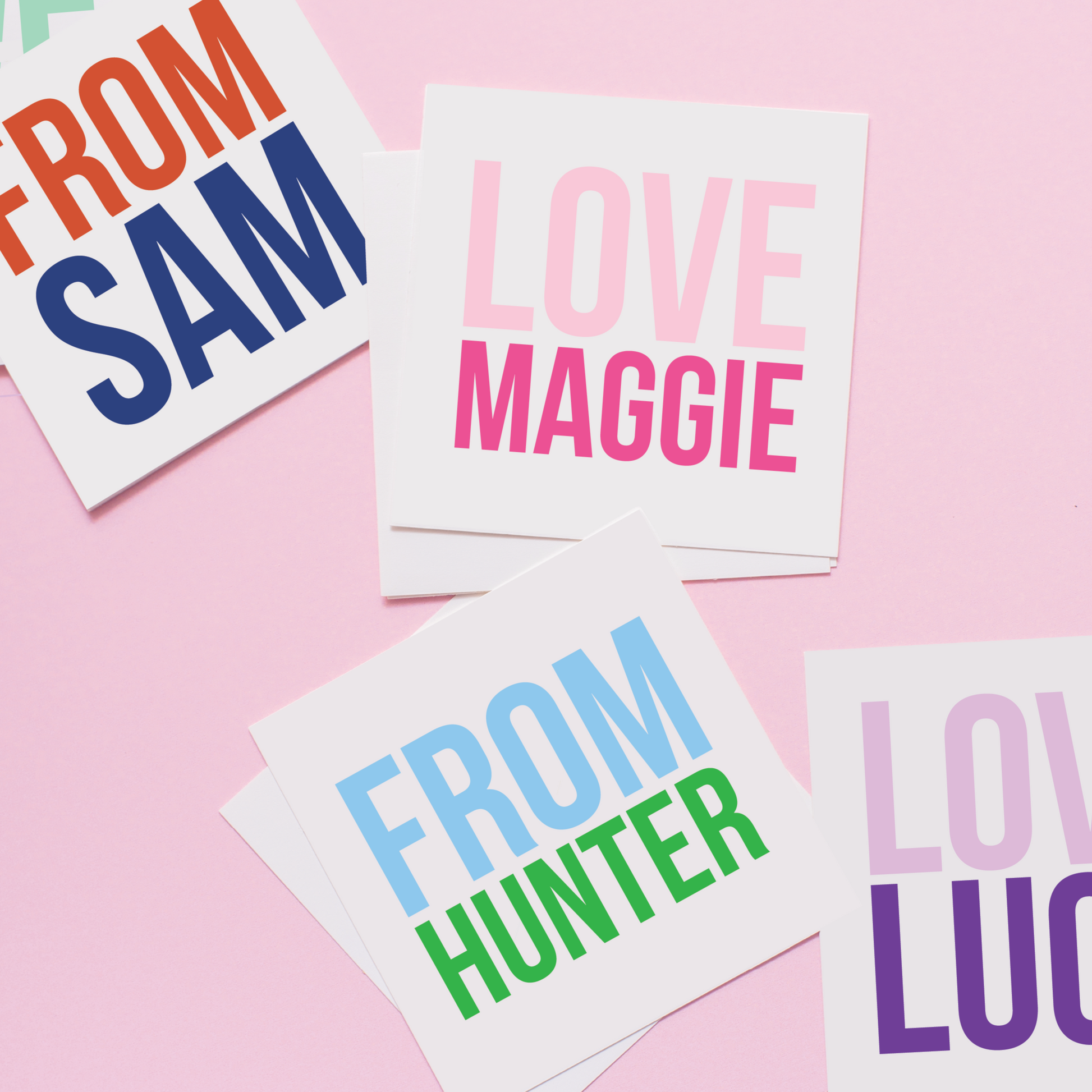Love/From Personalized Gift Stickers