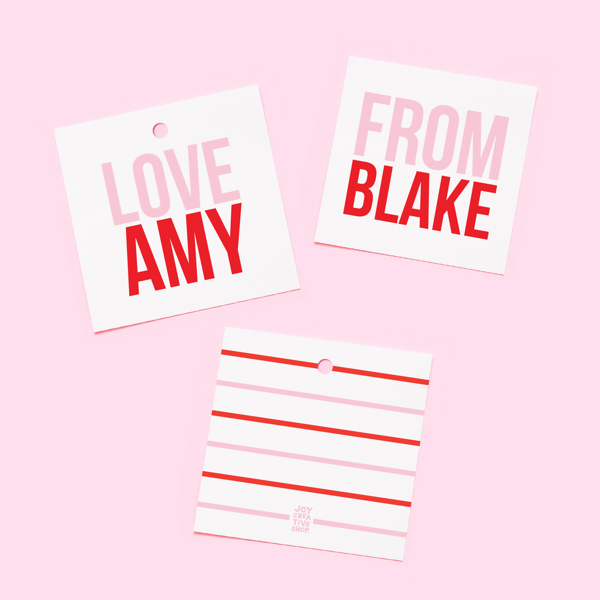 *Holiday* Love/From Personalized Gift Tag or Sticker