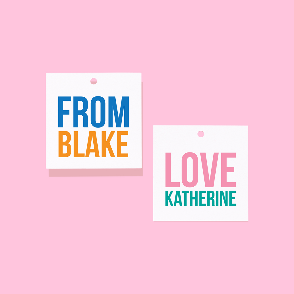 Love/From Personalized Gift Tag