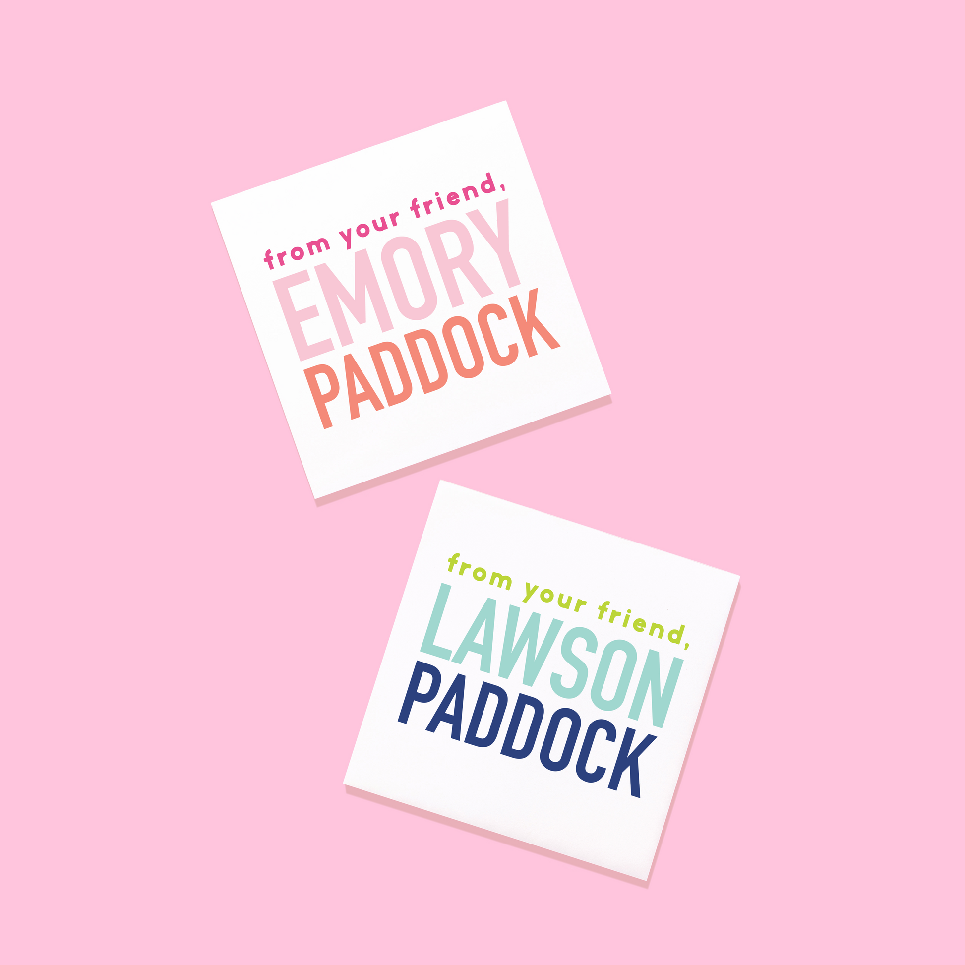 From Your Friend Stickers