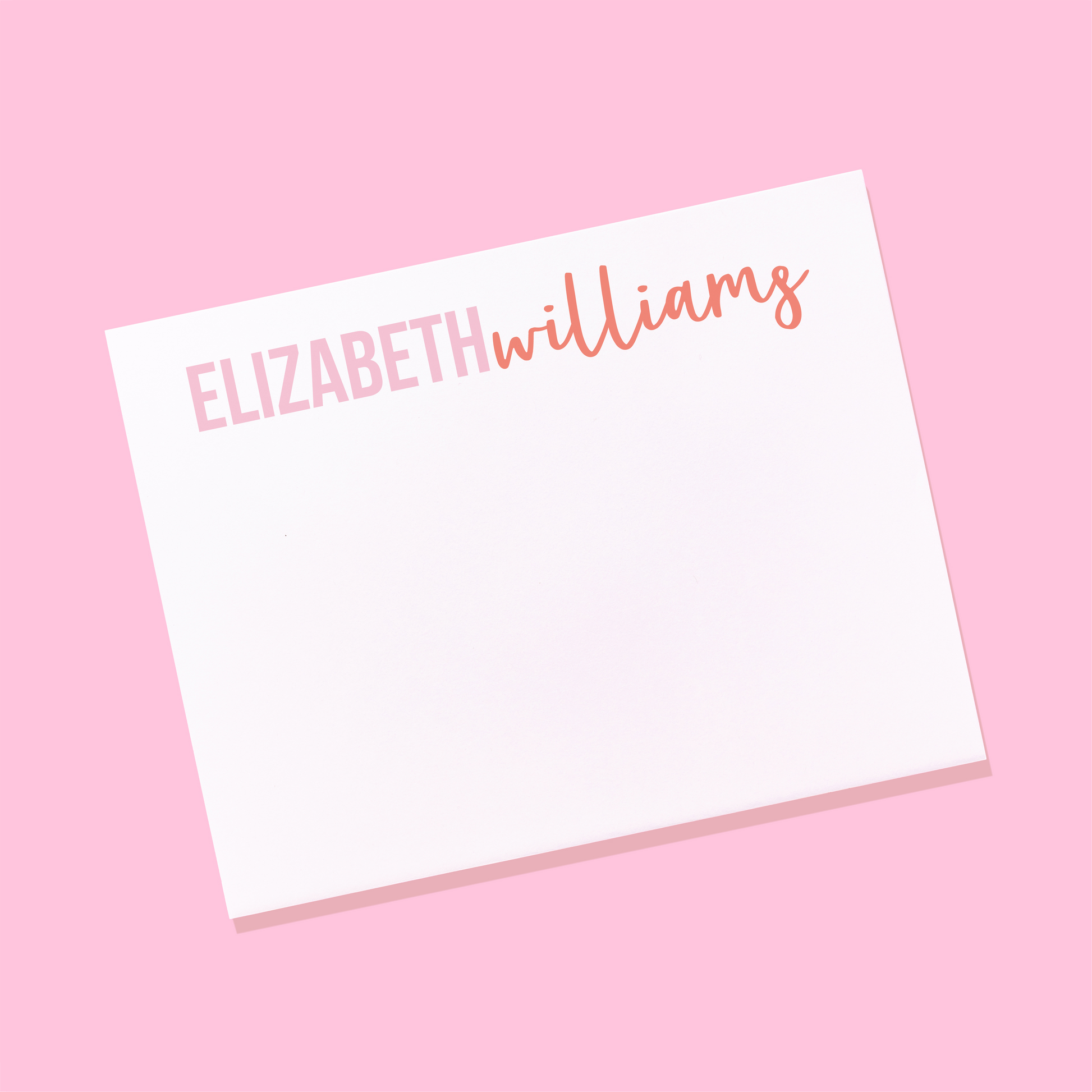 Block and Script Personalized Stationery