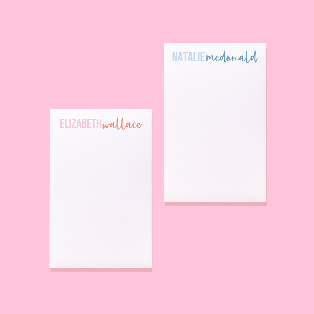 Block and Script Personalized Notepad