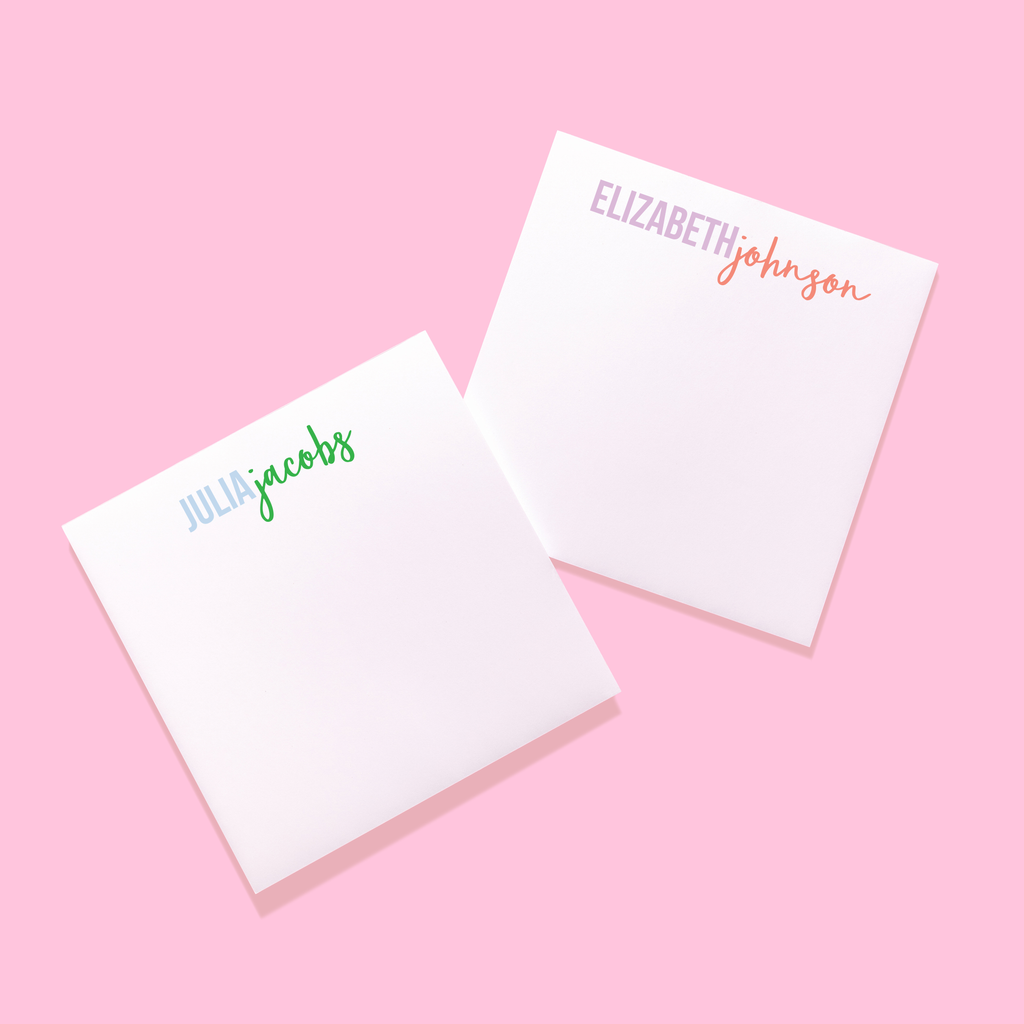 Block and Script Personalized Notepad