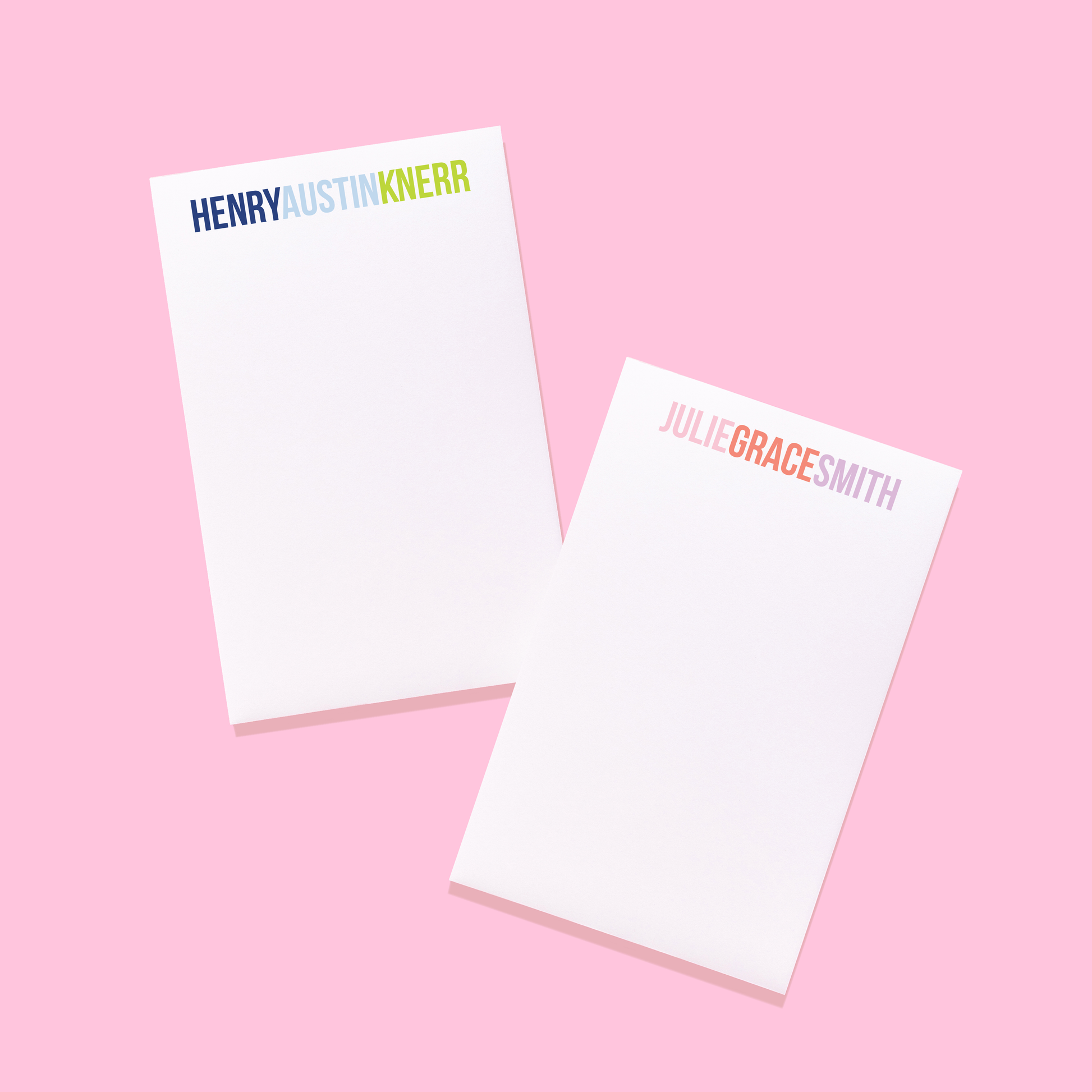 Color Block Personalized Notepad