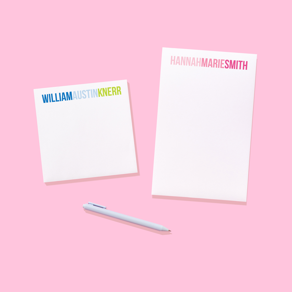 Color Block Personalized Notepad