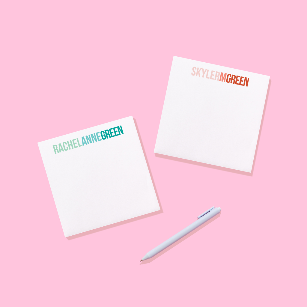 Color Block Personalized Notepad