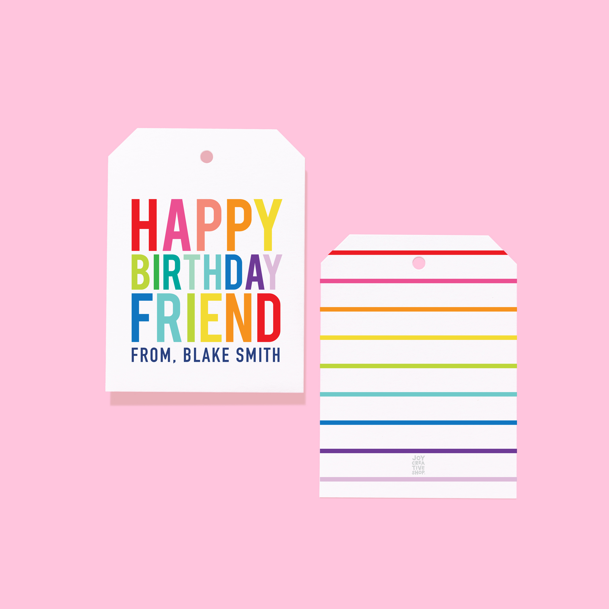 Happy Birthday Friend Gift Tag