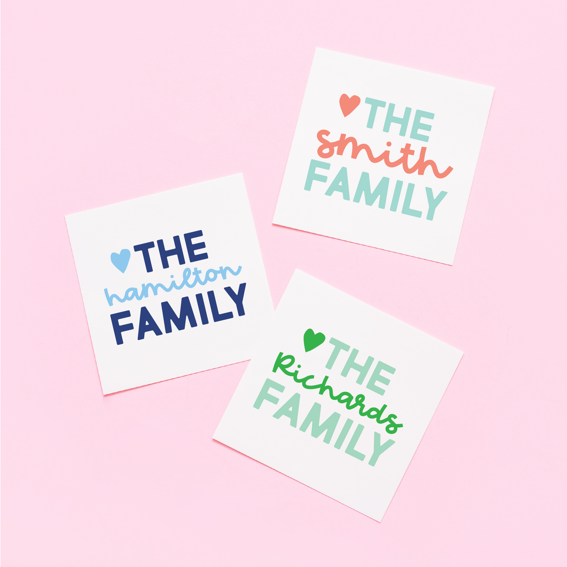 Script Family Stickers
