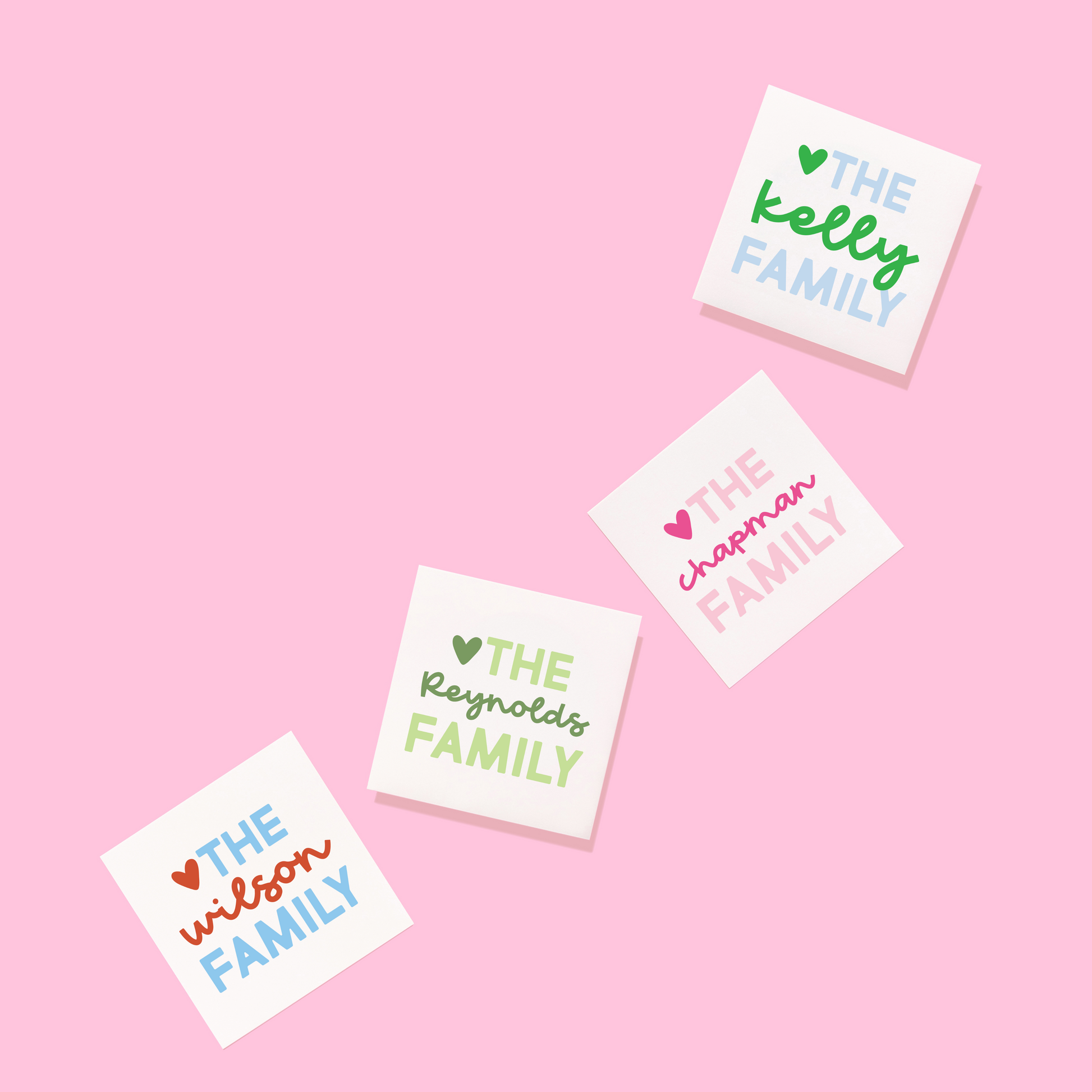 Script Family Stickers