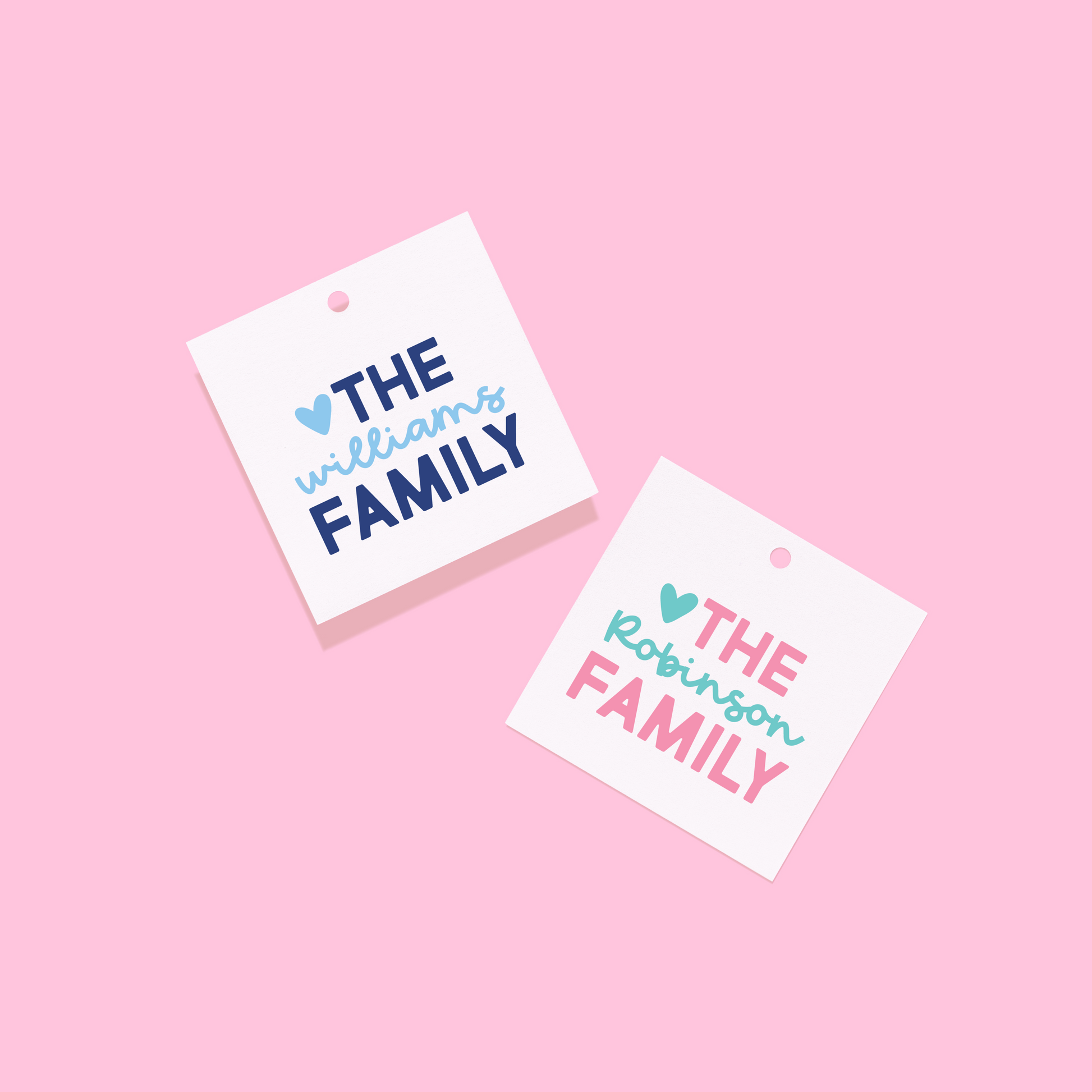 Script Family Gift Tags