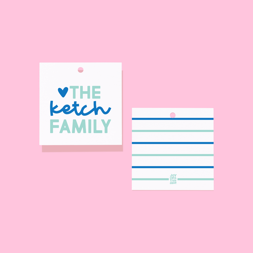 Script Family Gift Tags